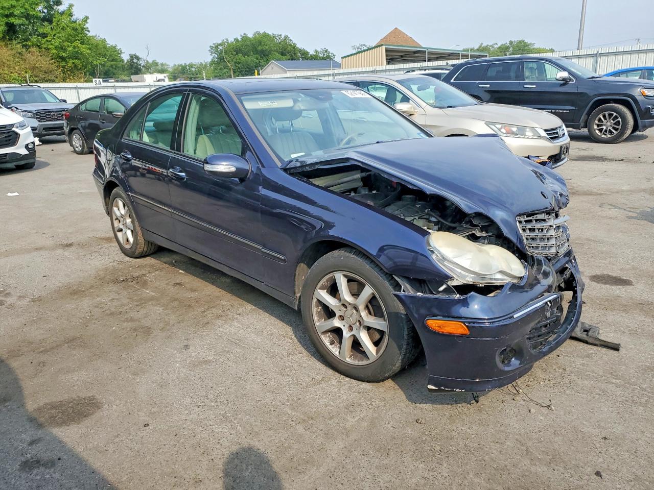 2007 Mercedes-benz C 280 4matic Blue vin: WDBRF92H17F917967