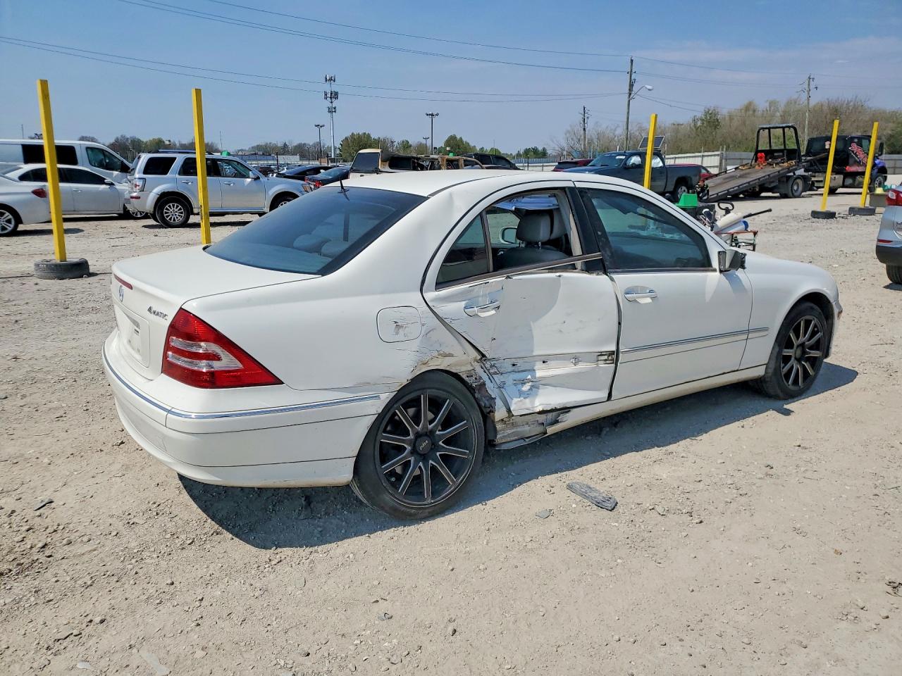 2006 Mercedes-benz C 280 4matic White vin: WDBRF92H26F776132