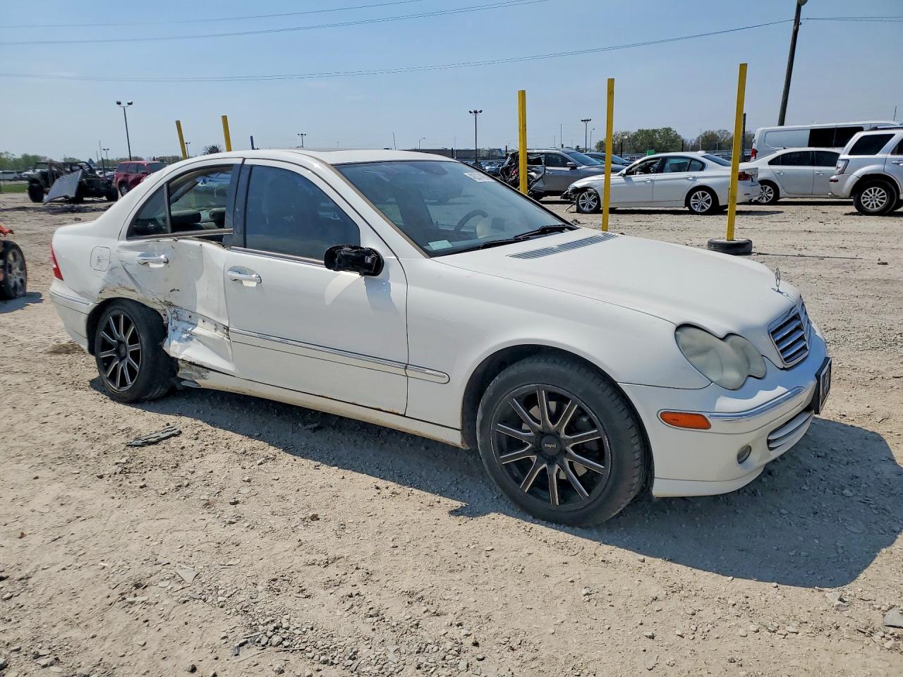 2006 Mercedes-benz C 280 4matic White vin: WDBRF92H26F776132