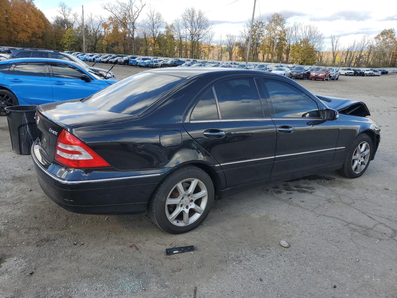 2007 Mercedes-benz C 280 4matic Black vin: WDBRF92H27F853759