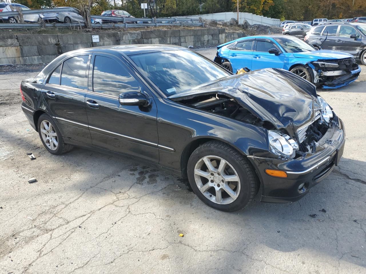 2007 Mercedes-benz C 280 4matic Black vin: WDBRF92H27F853759
