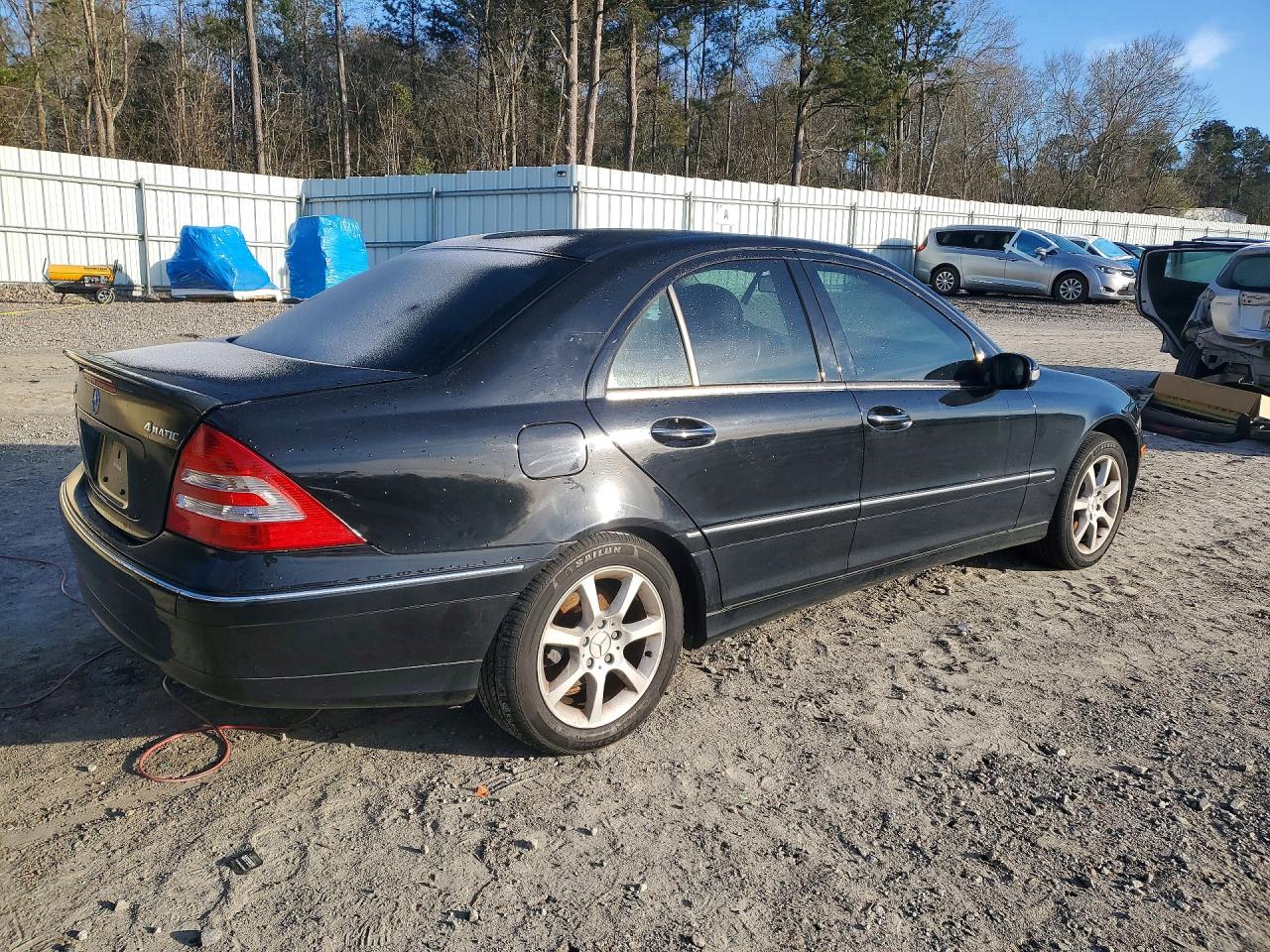 2007 Mercedes-benz C 280 4matic Black vin: WDBRF92H27F889628