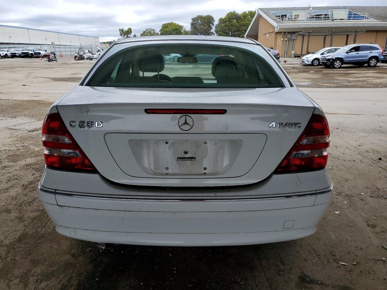 2007 Mercedes-benz C 280 4matic White vin: WDBRF92H27F898135