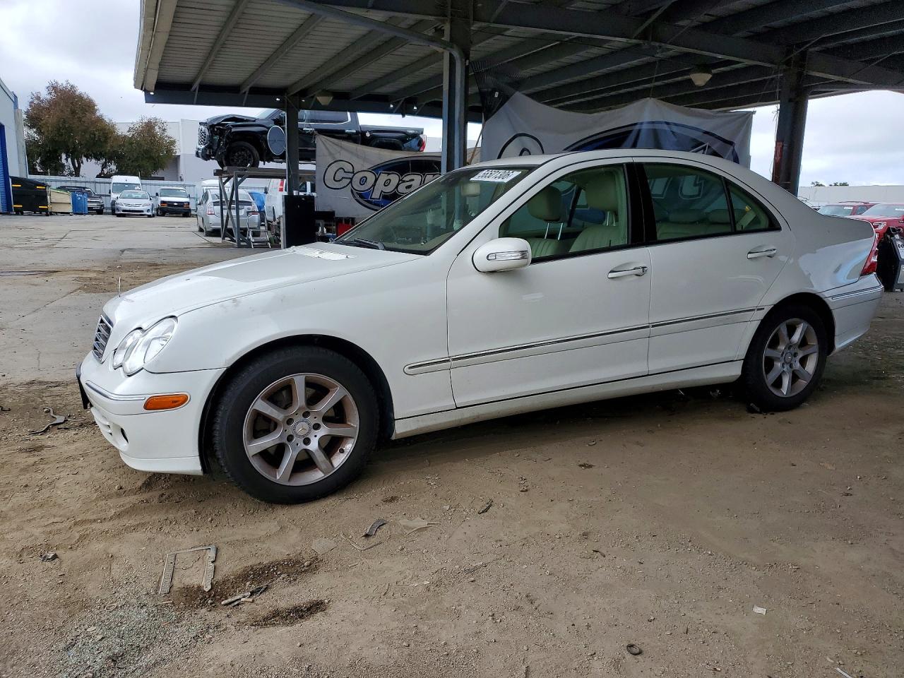 2007 Mercedes-benz C 280 4matic White vin: WDBRF92H27F898135