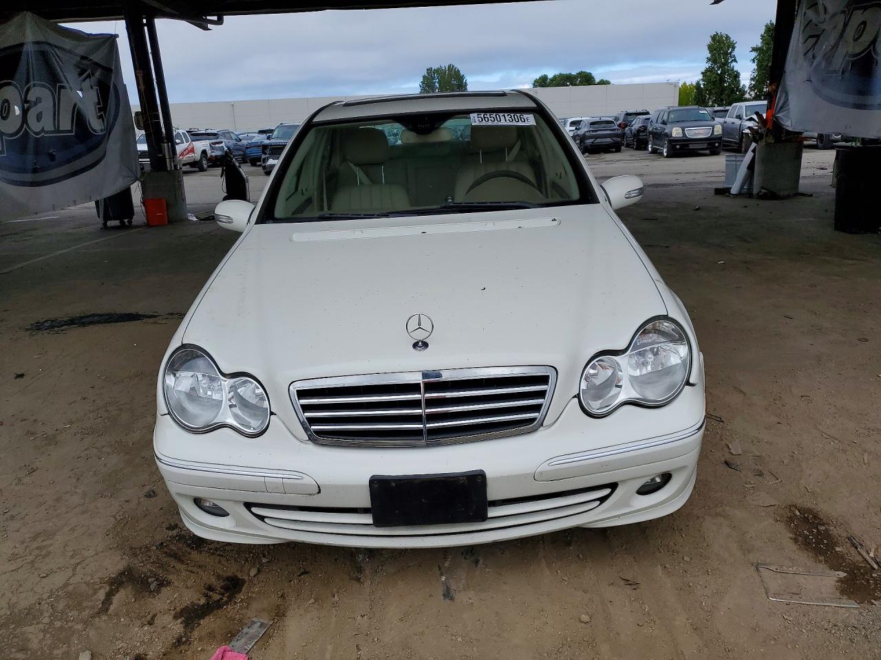 2007 Mercedes-benz C 280 4matic White vin: WDBRF92H27F898135