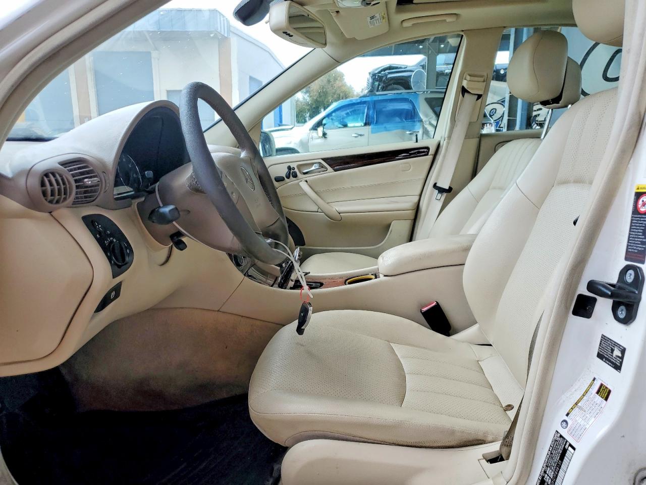 2007 Mercedes-benz C 280 4matic White vin: WDBRF92H27F898135
