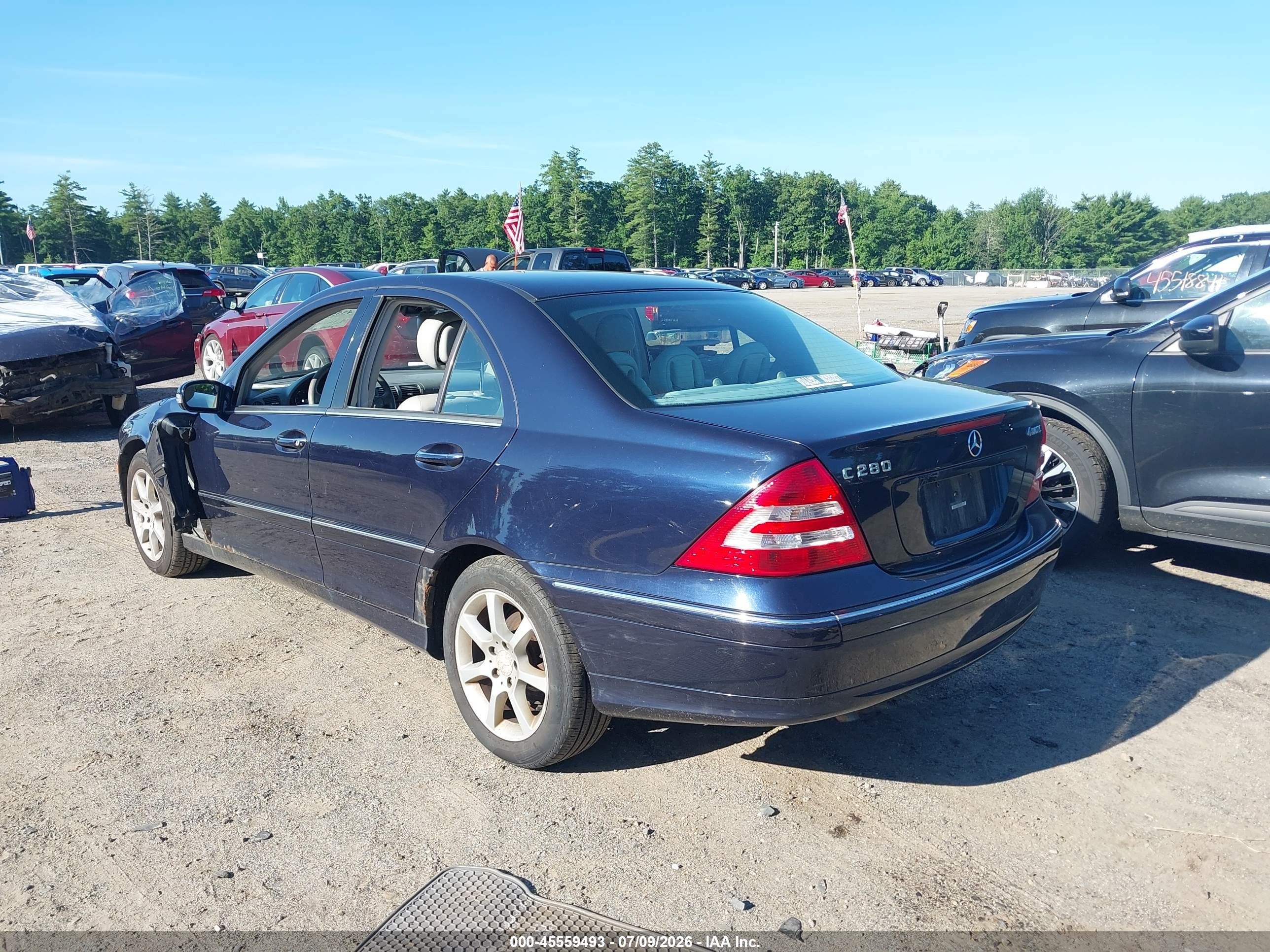 2007 Mercedes-benz C 280 Luxury 4matic Blue vin: WDBRF92H27F903091