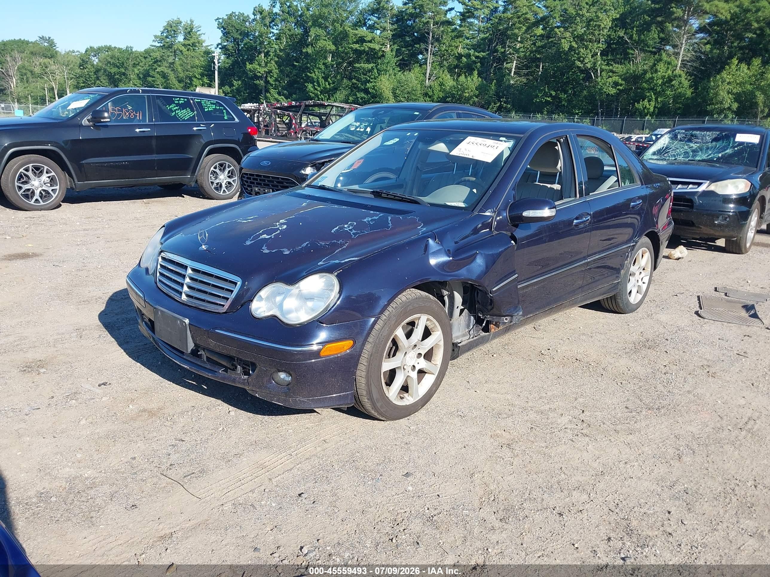 2007 Mercedes-benz C 280 Luxury 4matic Blue vin: WDBRF92H27F903091