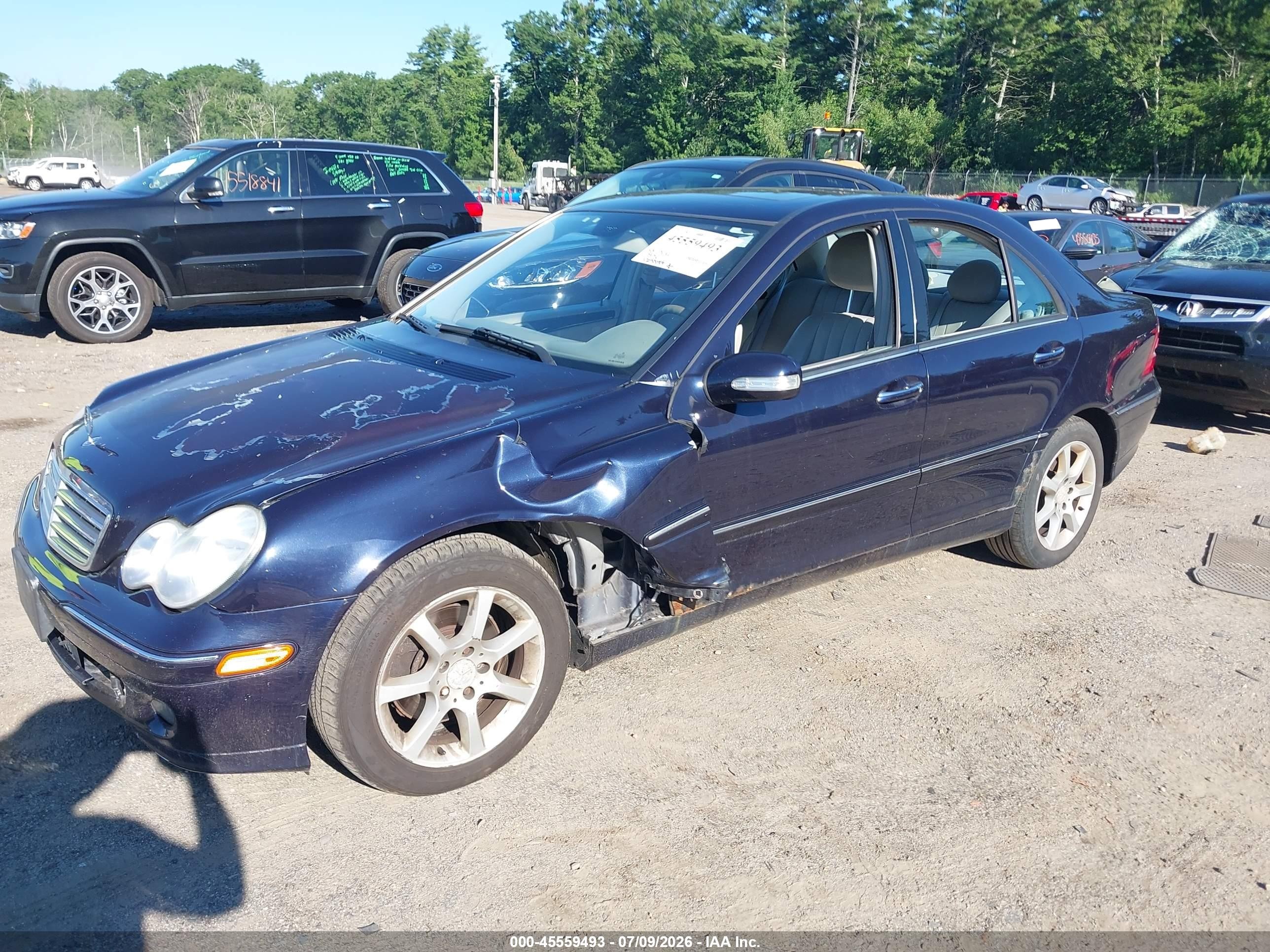 2007 Mercedes-benz C 280 Luxury 4matic Blue vin: WDBRF92H27F903091