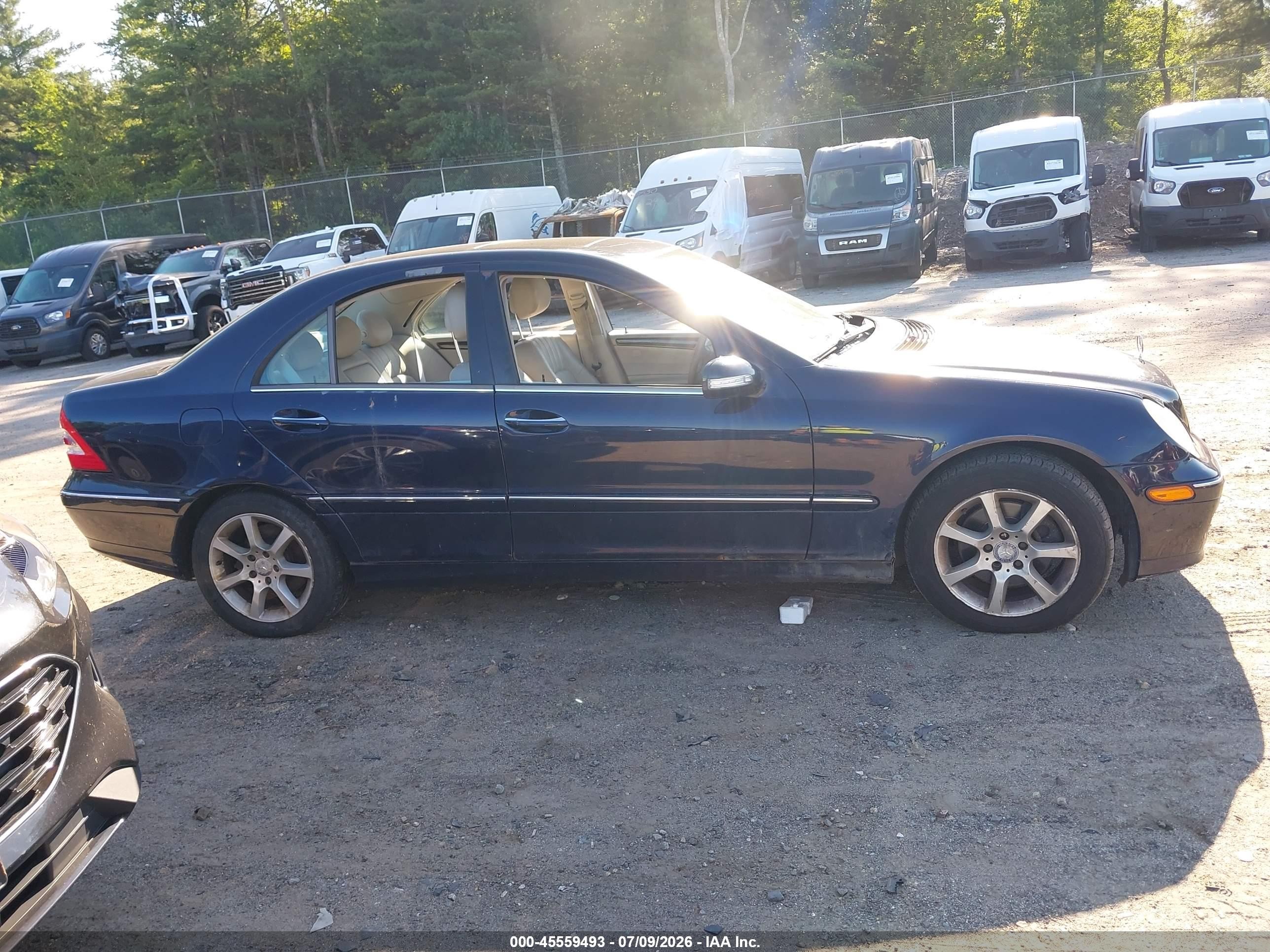 2007 Mercedes-benz C 280 Luxury 4matic Blue vin: WDBRF92H27F903091