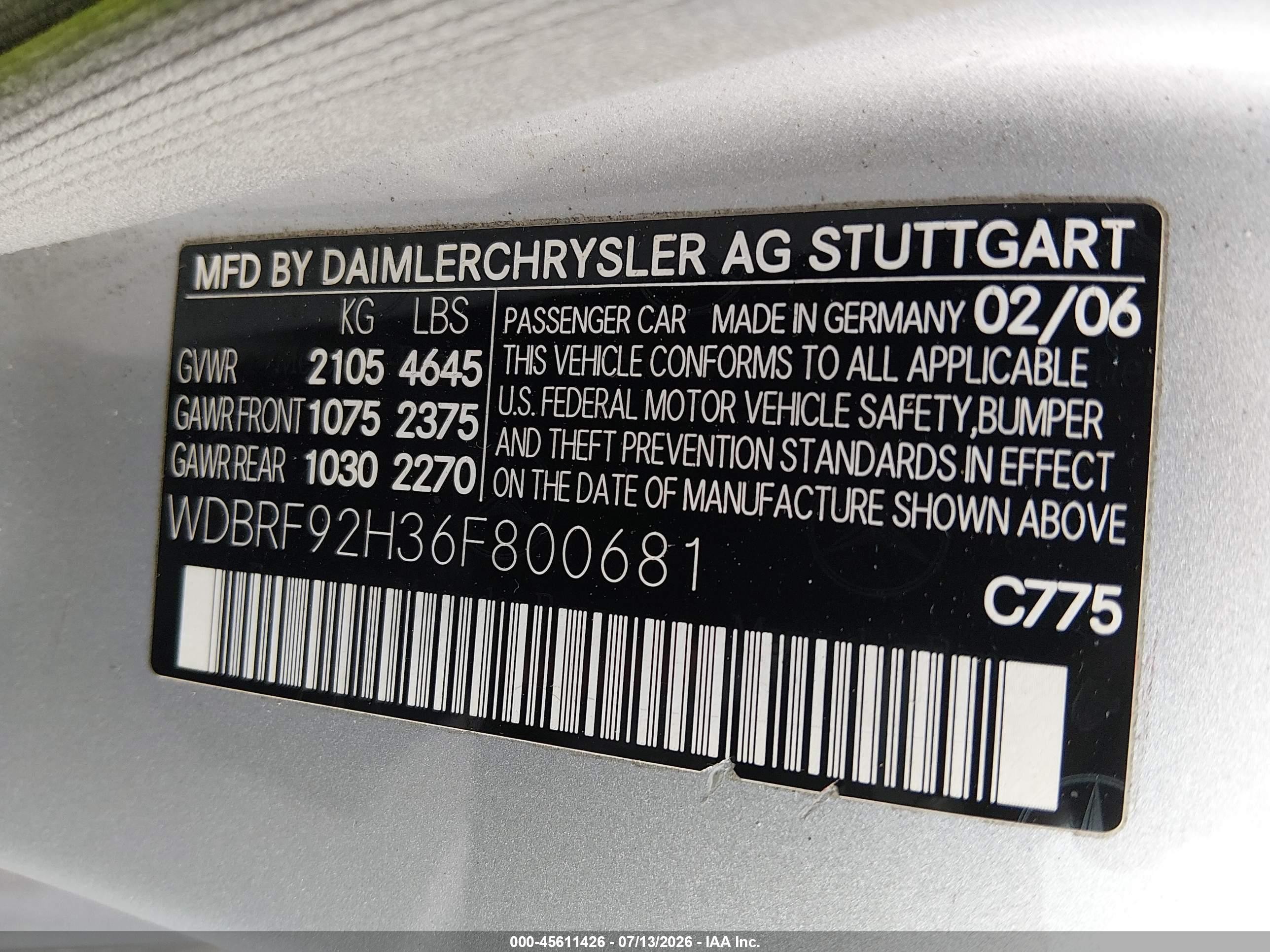 2006 Mercedes-benz C 280 Luxury 4matic Silver vin: WDBRF92H36F800681