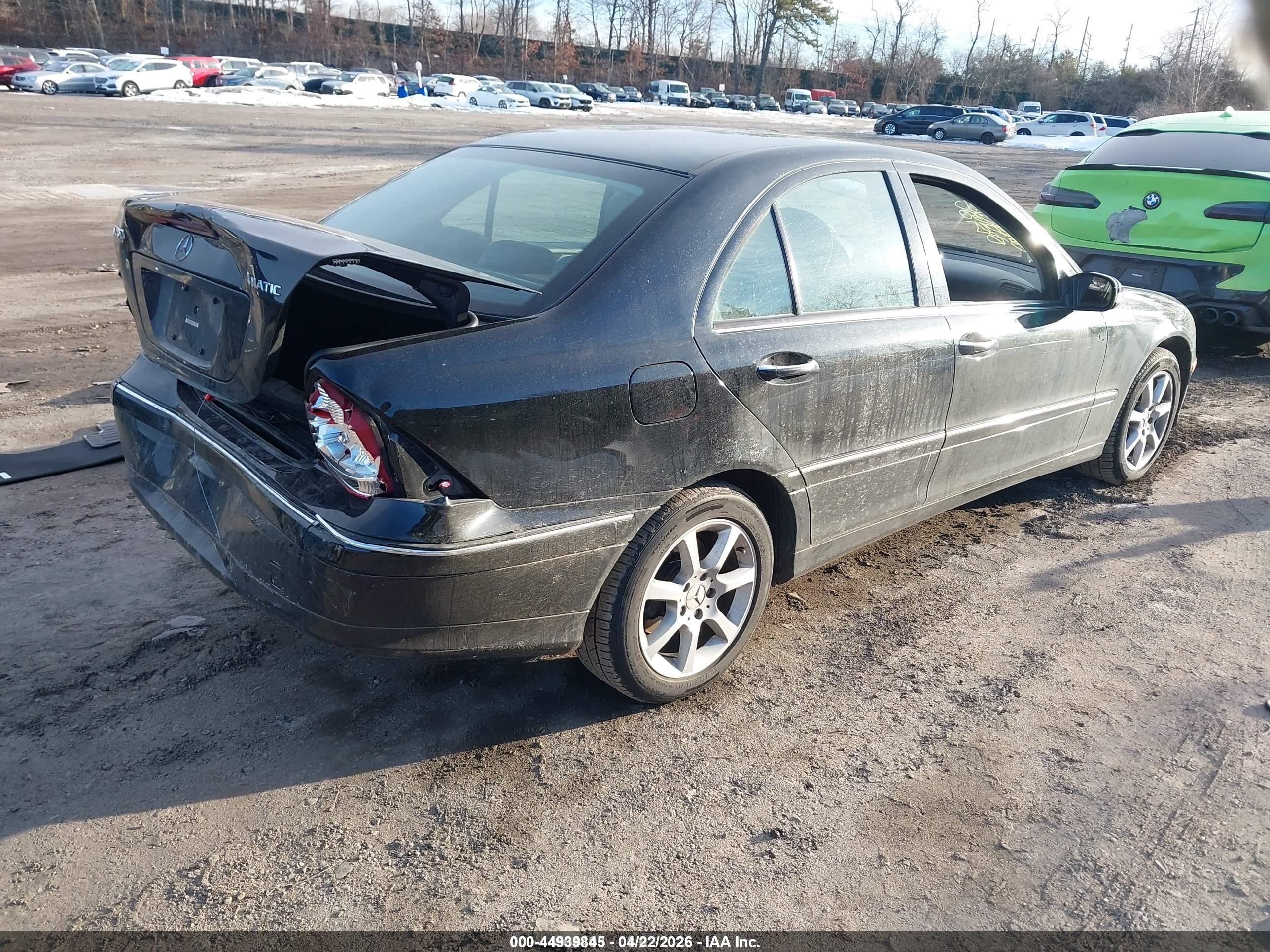 2007 Mercedes-benz C 280 Luxury 4matic Black vin: WDBRF92H37F915153