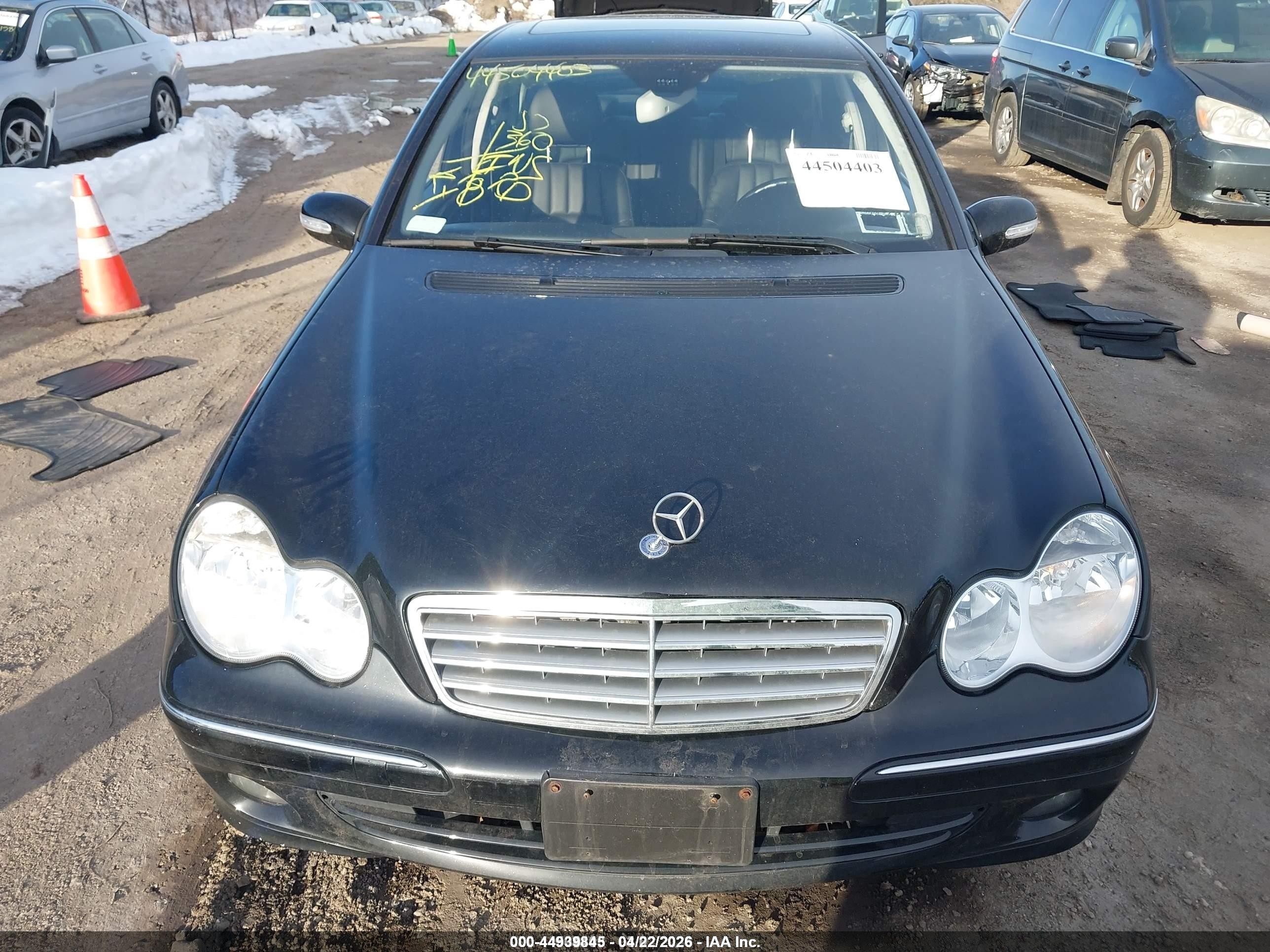 2007 Mercedes-benz C 280 Luxury 4matic Black vin: WDBRF92H37F915153