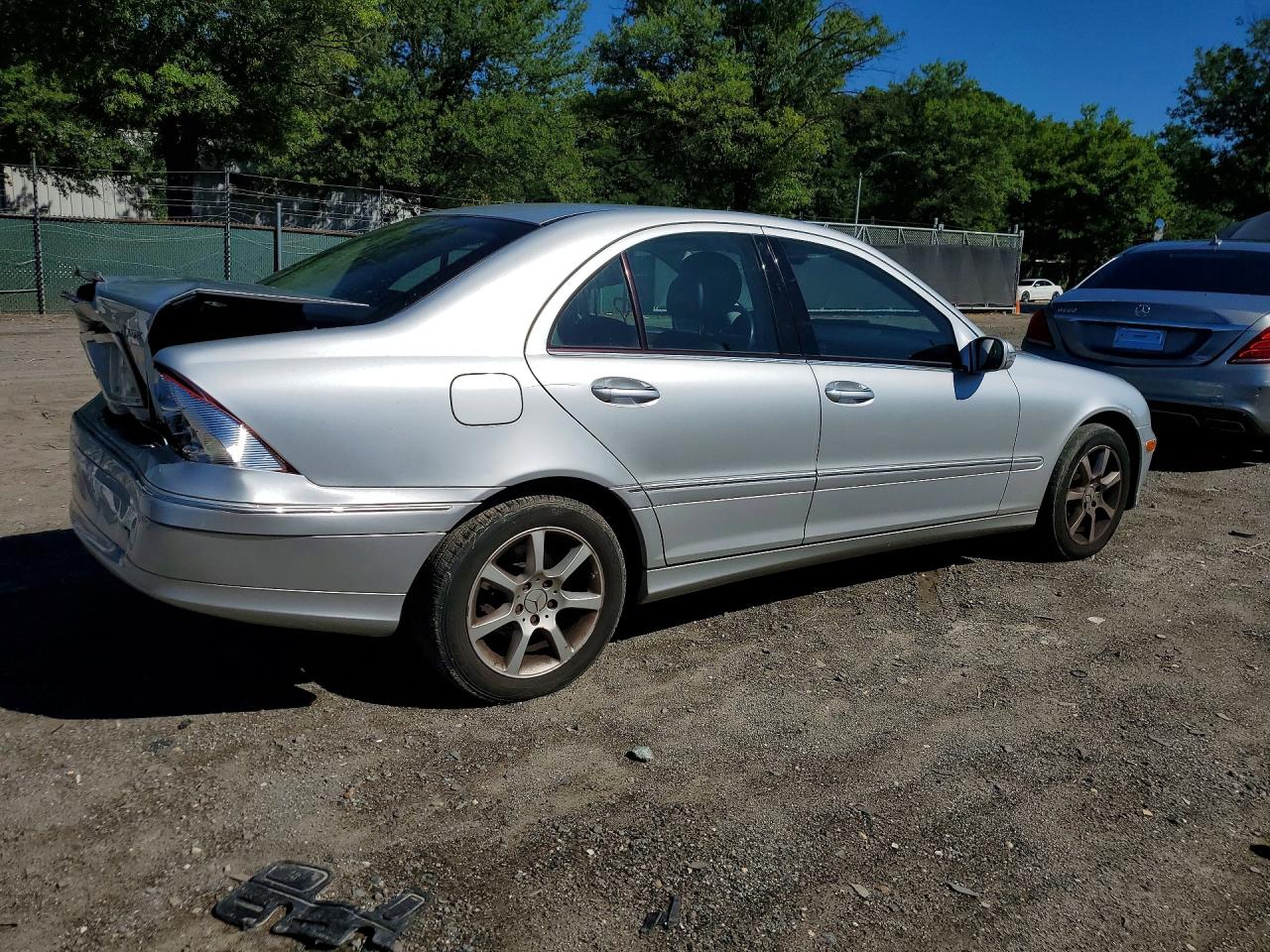 2007 Mercedes-benz C 280 4matic Silver vin: WDBRF92H37F919302