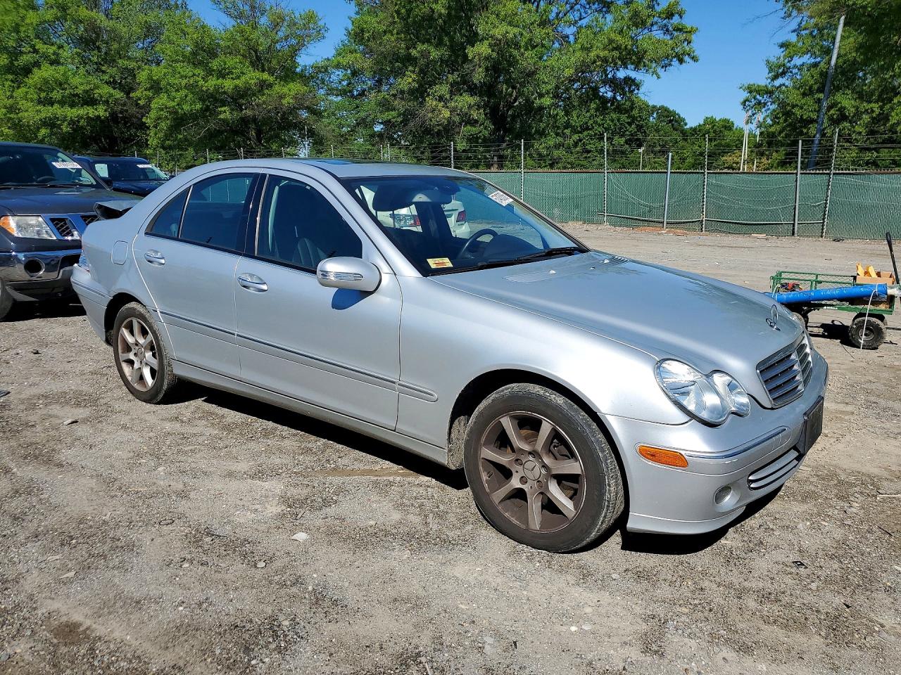 2007 Mercedes-benz C 280 4matic Silver vin: WDBRF92H37F919302
