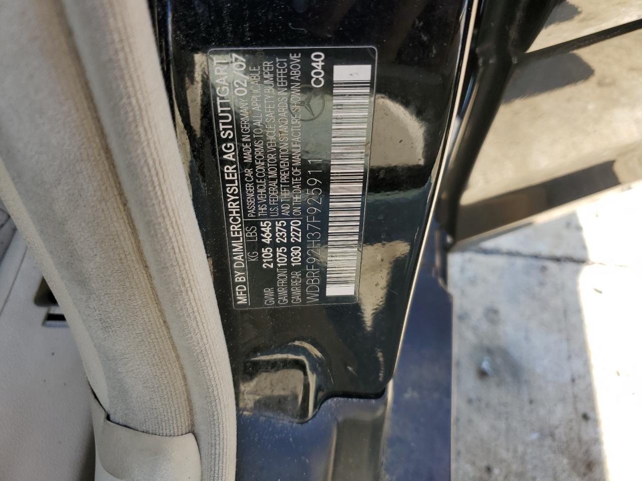 2007 Mercedes-benz C 280 4matic 280 4matic Черный vin: WDBRF92H37F925911