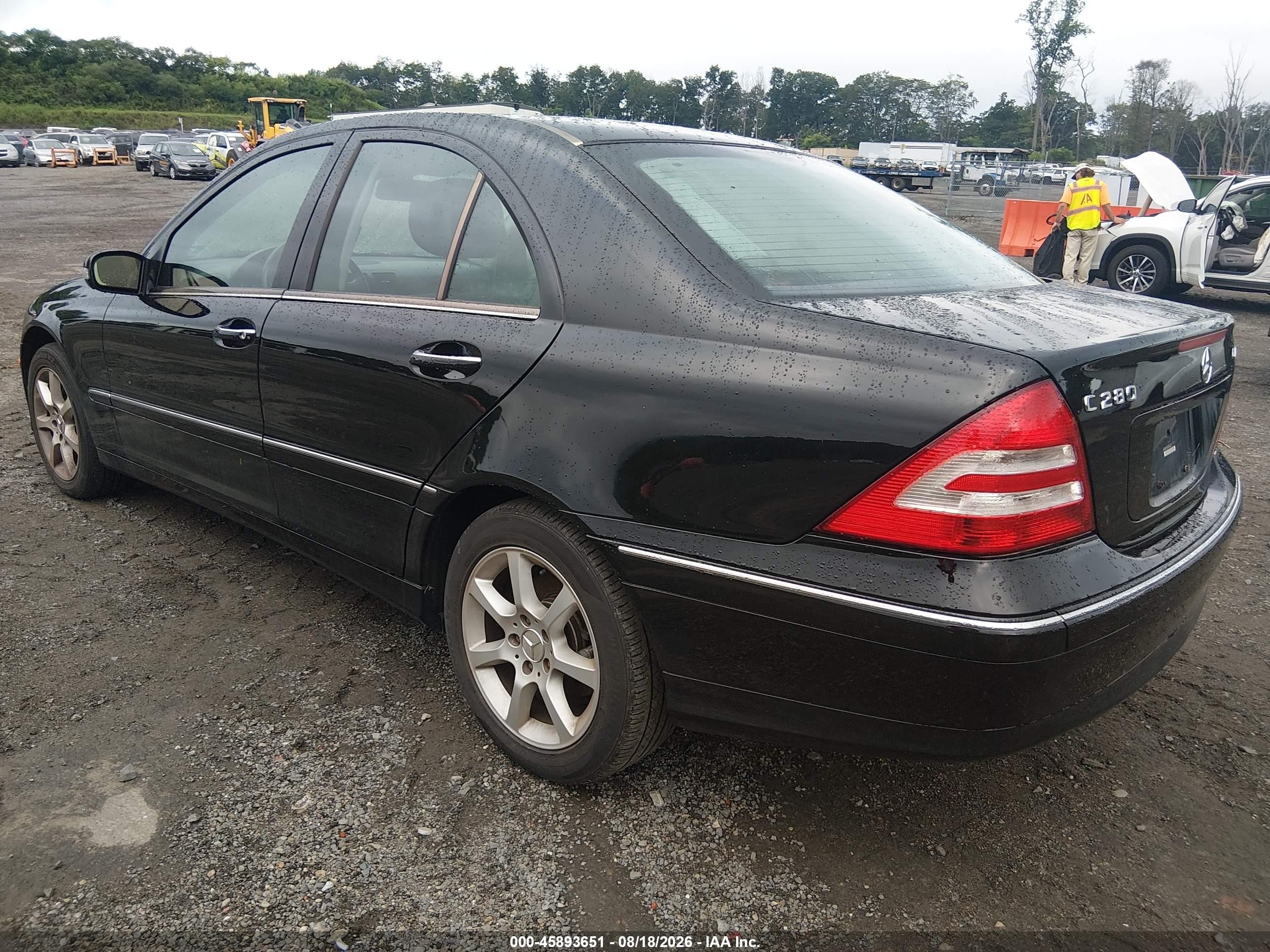 2007 Mercedes-benz C 280 Luxury 4matic Black vin: WDBRF92H47F868473