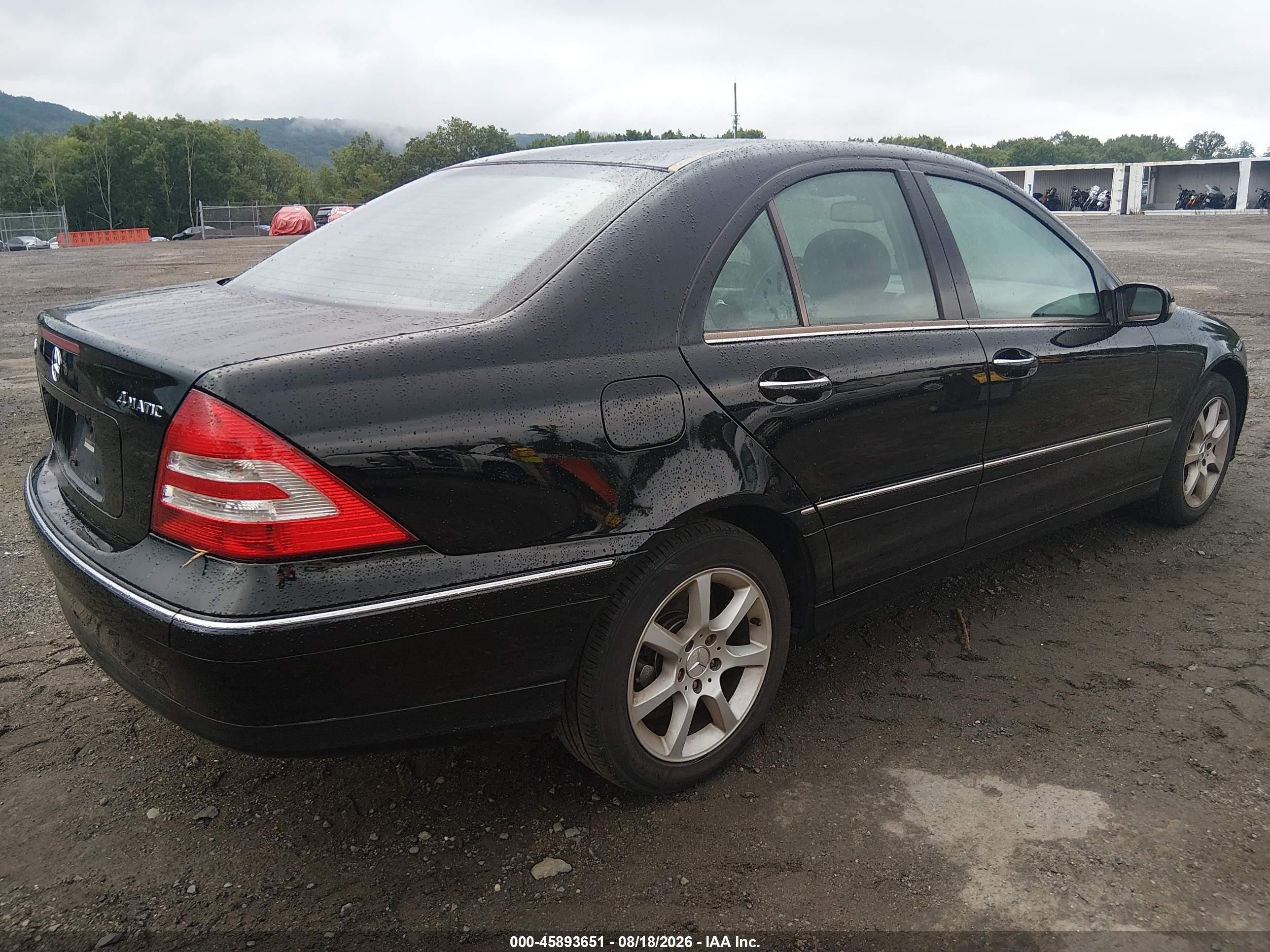 2007 Mercedes-benz C 280 Luxury 4matic Black vin: WDBRF92H47F868473