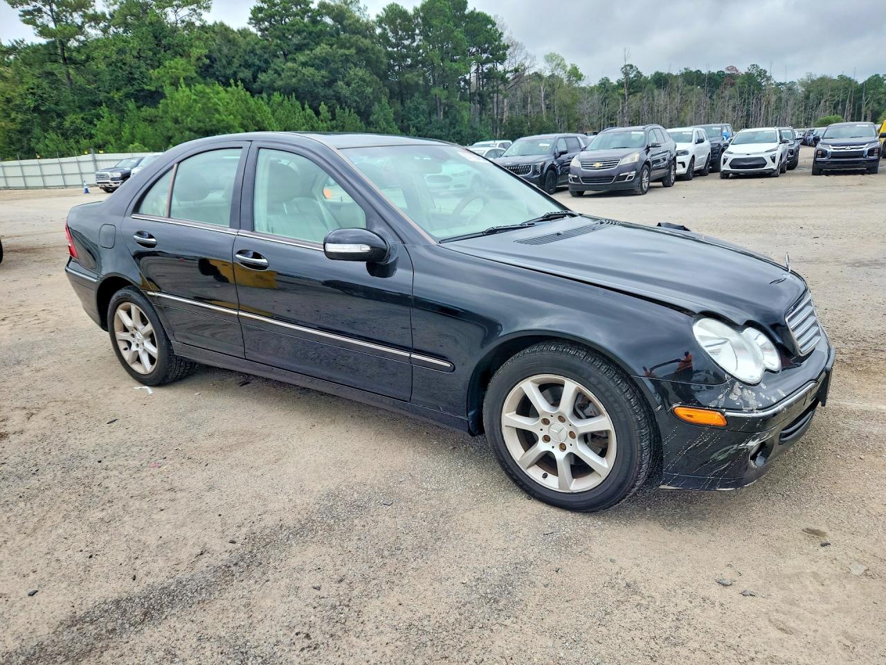 2007 Mercedes-benz C 280 4matic Black vin: WDBRF92H47F896659
