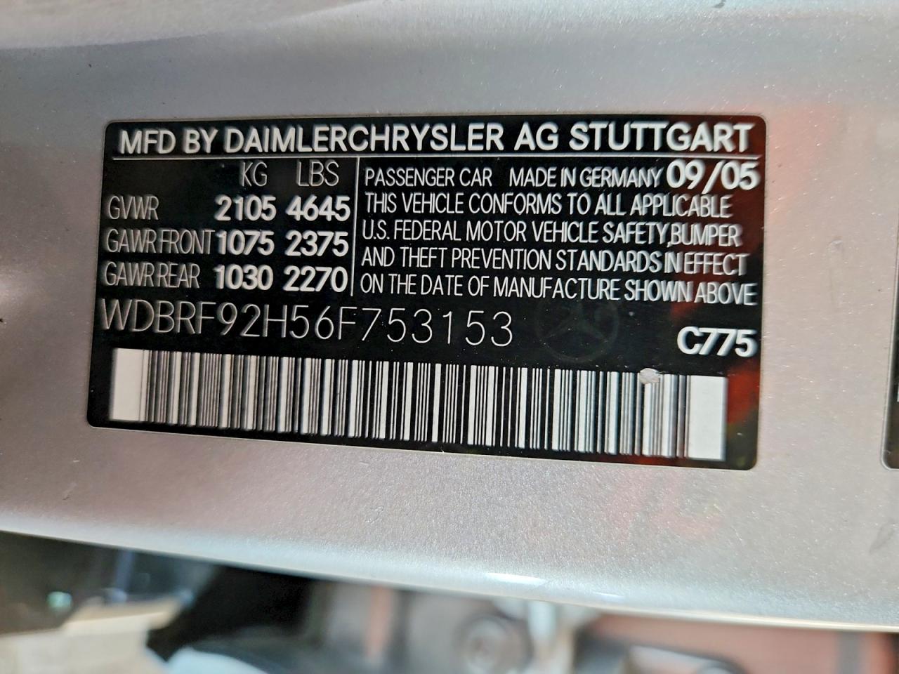 2006 Mercedes-benz C 280 4matic Silver vin: WDBRF92H56F753153