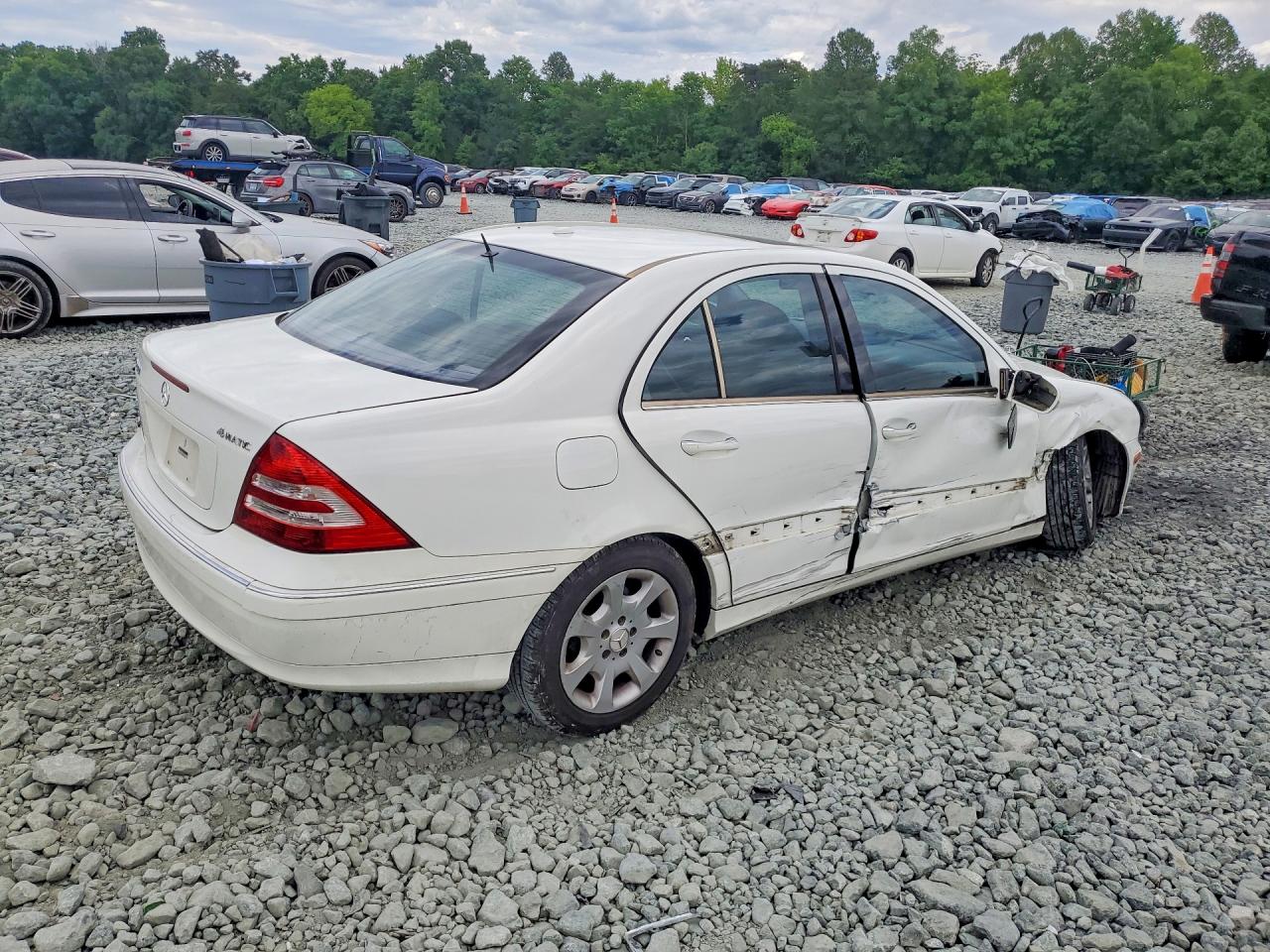 2006 Mercedes-benz C 280 4matic White vin: WDBRF92H56F755923