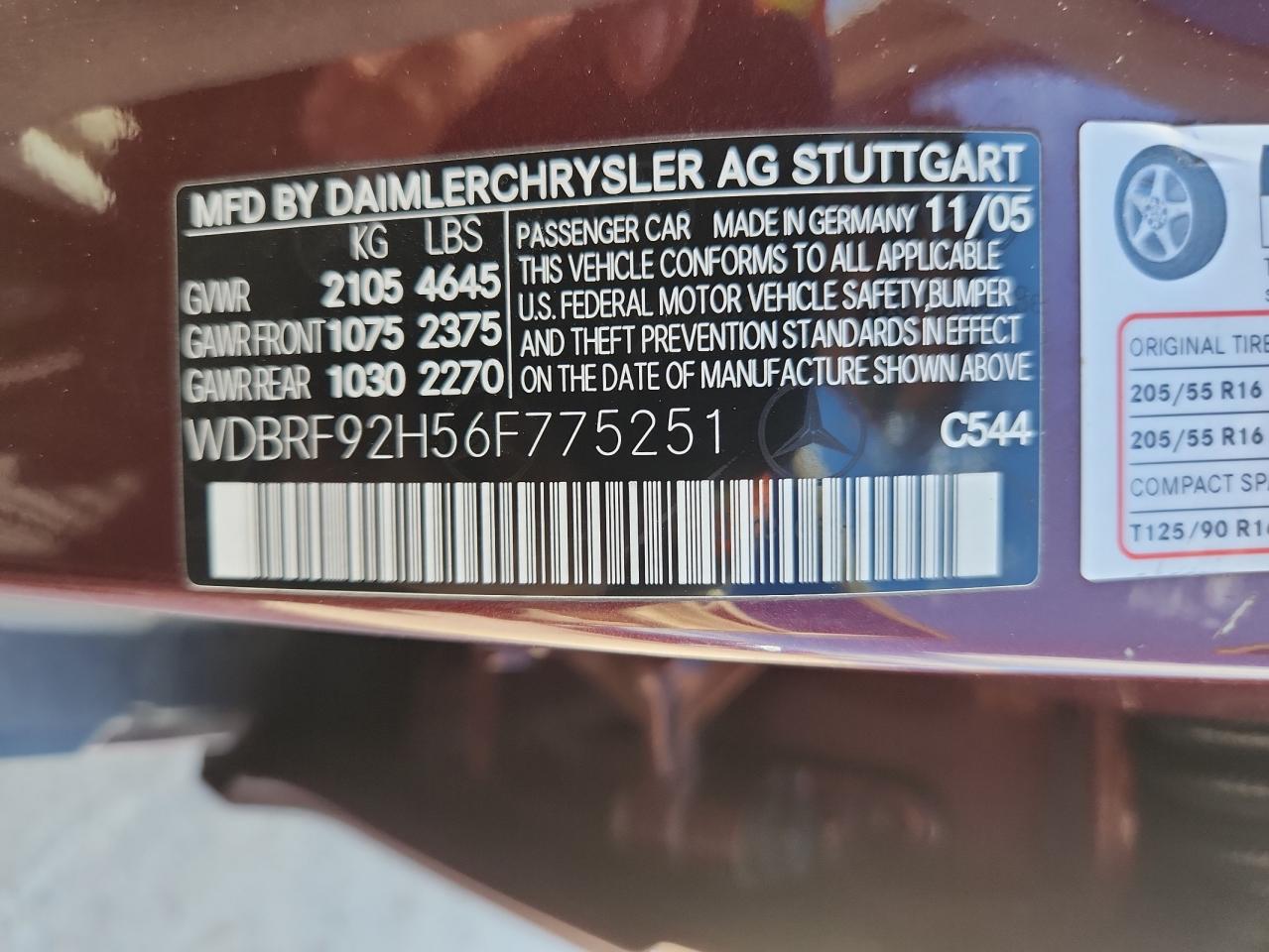 2006 Mercedes-benz C 280 4matic Purple vin: WDBRF92H56F775251