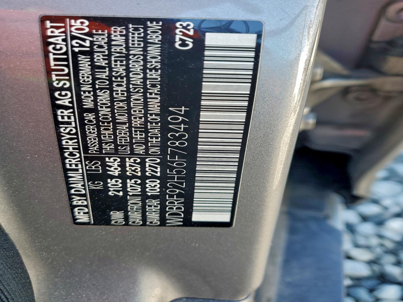 2006 Mercedes-benz C 280 4matic Gray vin: WDBRF92H56F783494