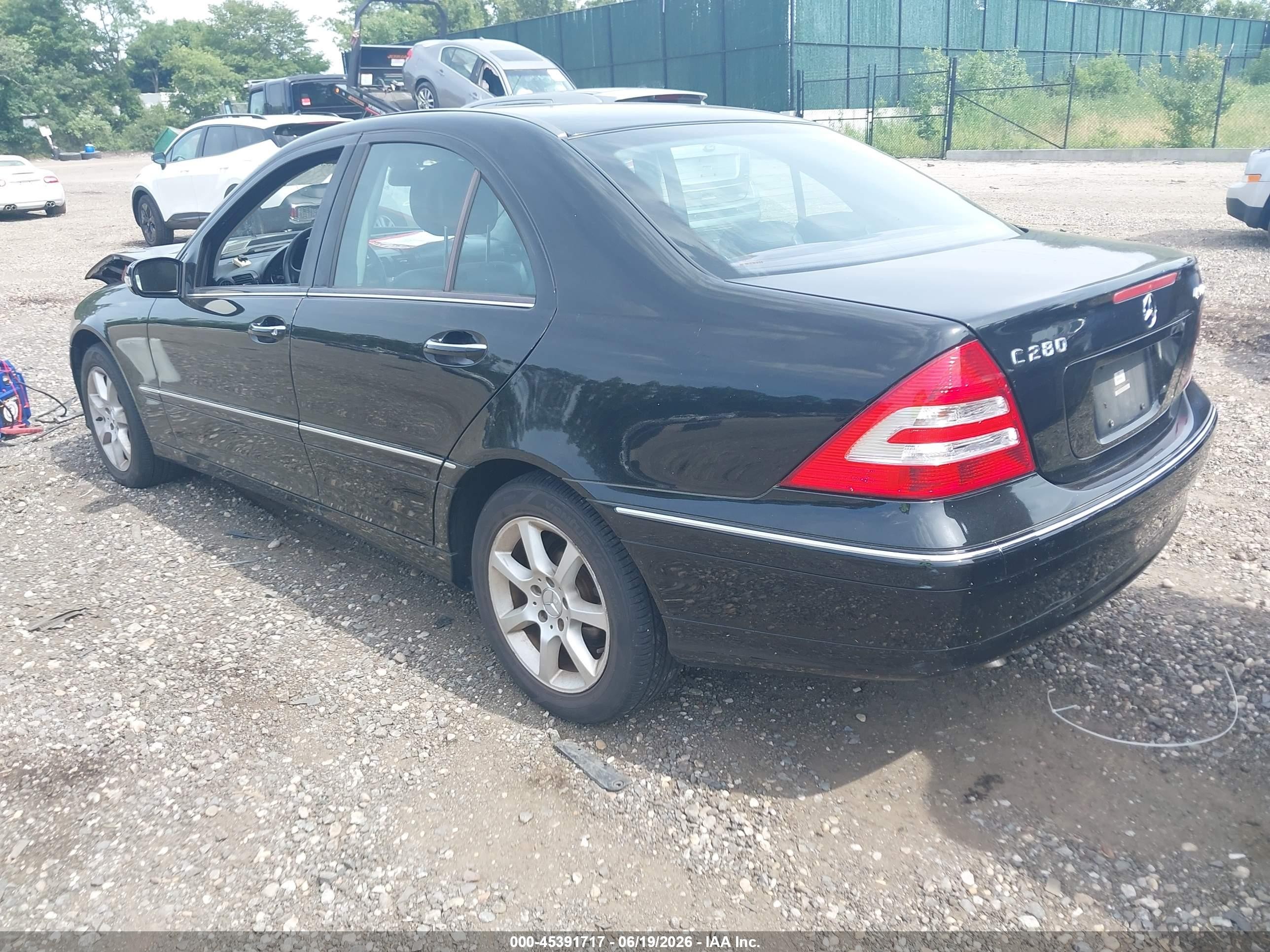 2007 Mercedes-benz C 280 Luxury 4matic Black vin: WDBRF92H57F861015