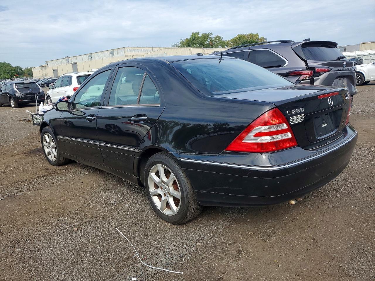 2007 Mercedes-benz C 280 4matic Black vin: WDBRF92H57F883757