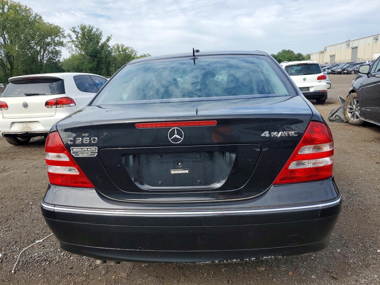 2007 Mercedes-benz C 280 4matic Black vin: WDBRF92H57F883757
