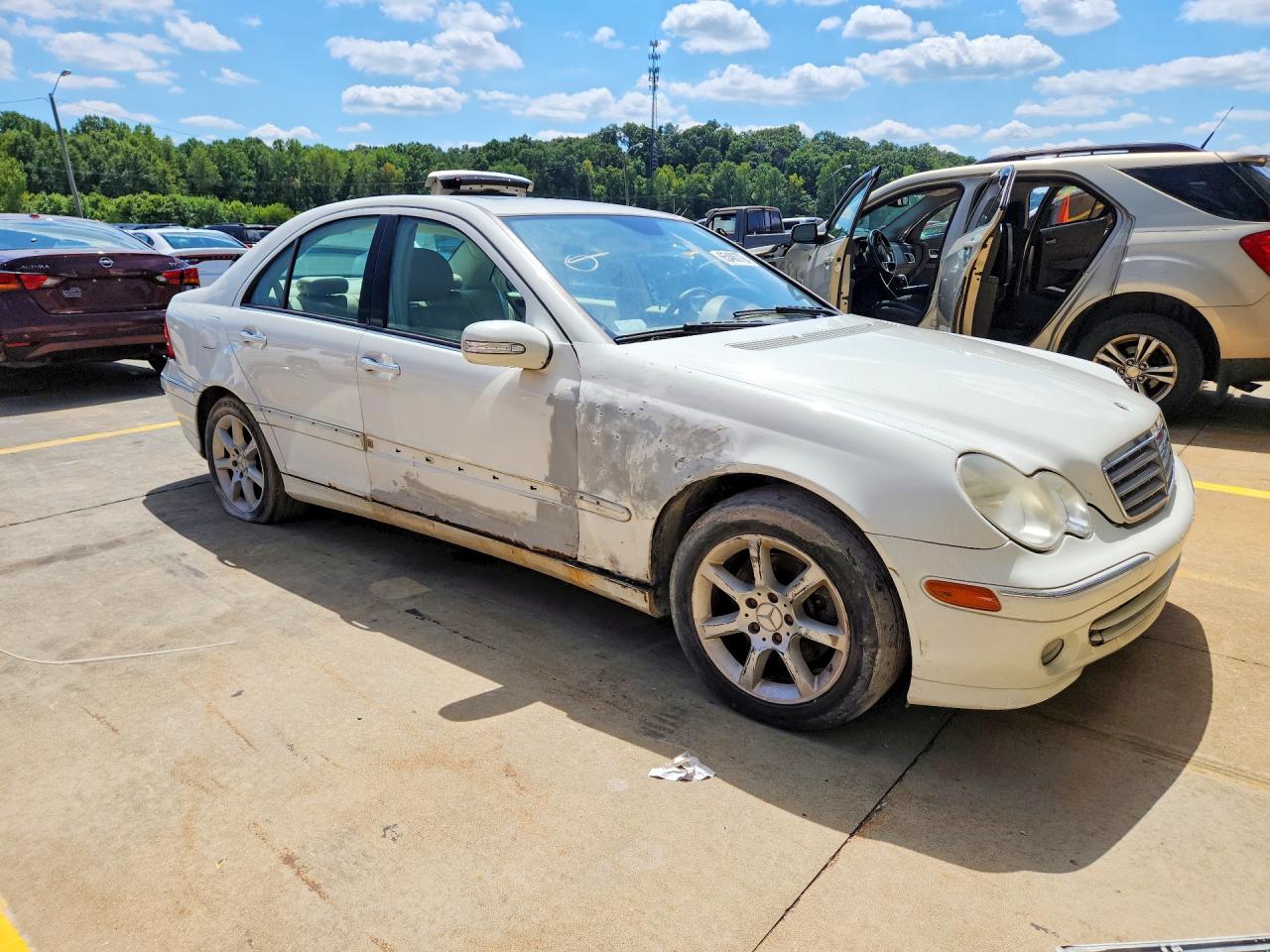 2007 Mercedes-benz C 280 4matic White vin: WDBRF92H57F912576