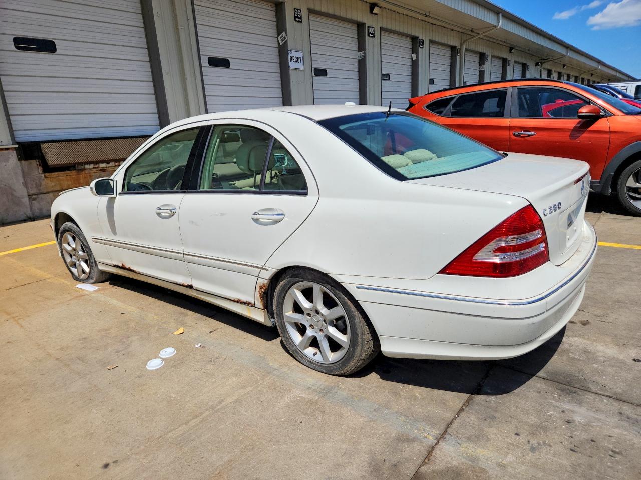 2007 Mercedes-benz C 280 4matic White vin: WDBRF92H57F912576