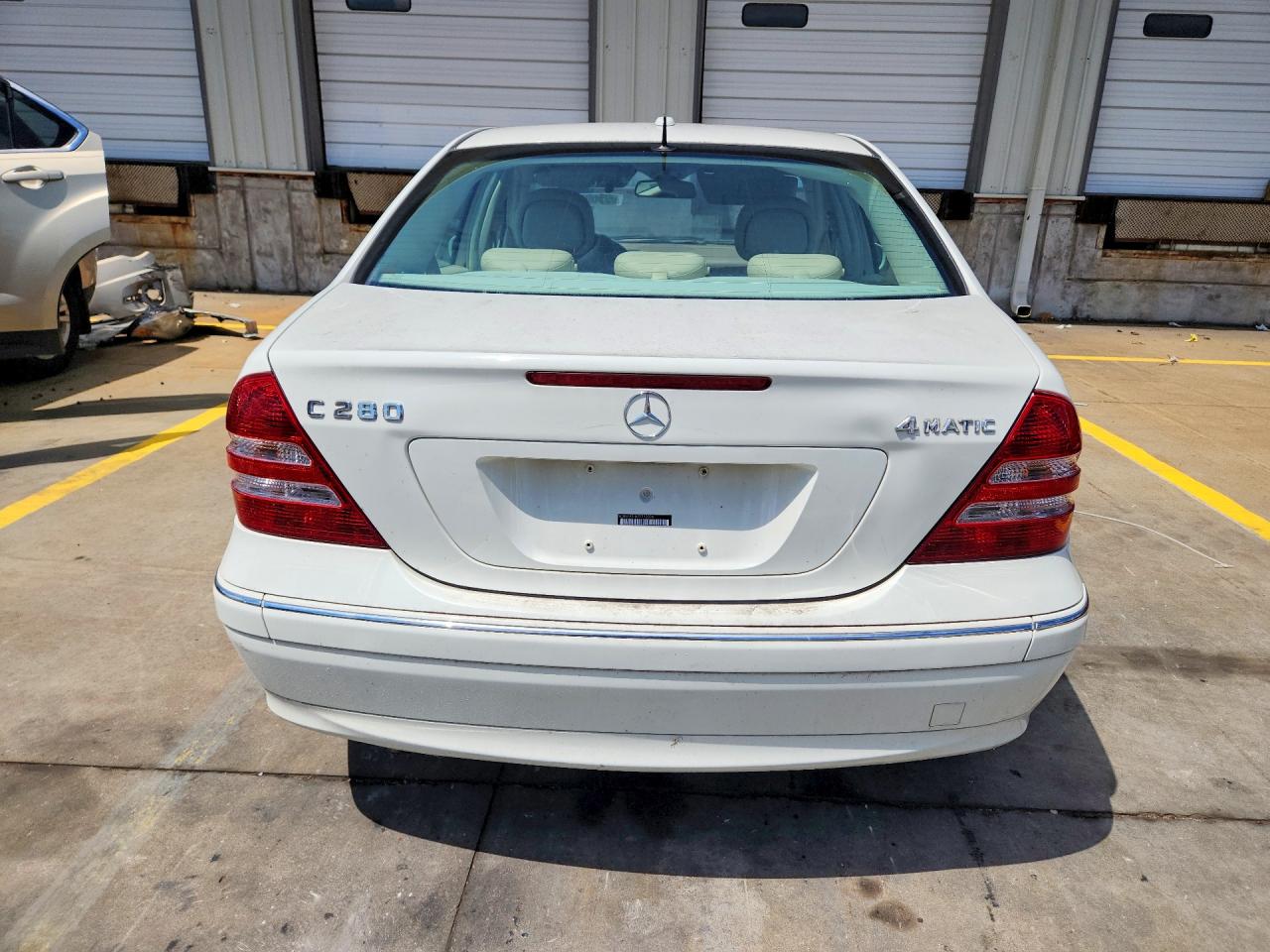 2007 Mercedes-benz C 280 4matic White vin: WDBRF92H57F912576