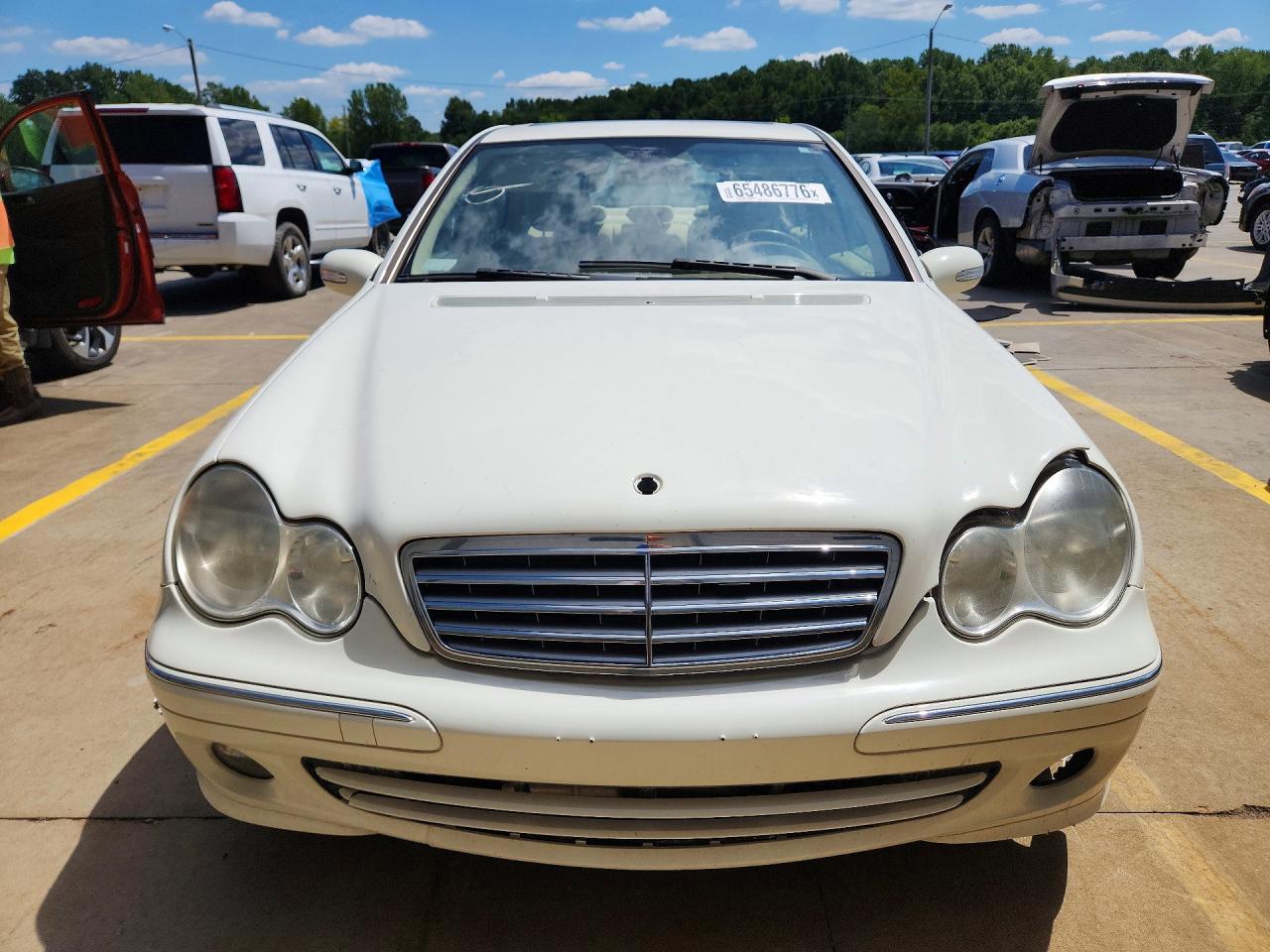2007 Mercedes-benz C 280 4matic White vin: WDBRF92H57F912576