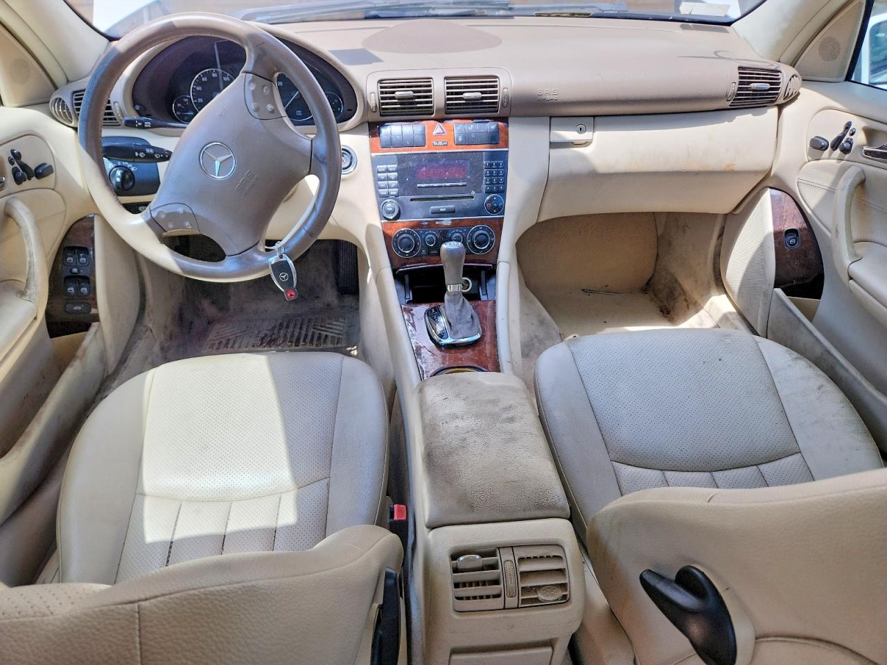2007 Mercedes-benz C 280 4matic White vin: WDBRF92H57F912576