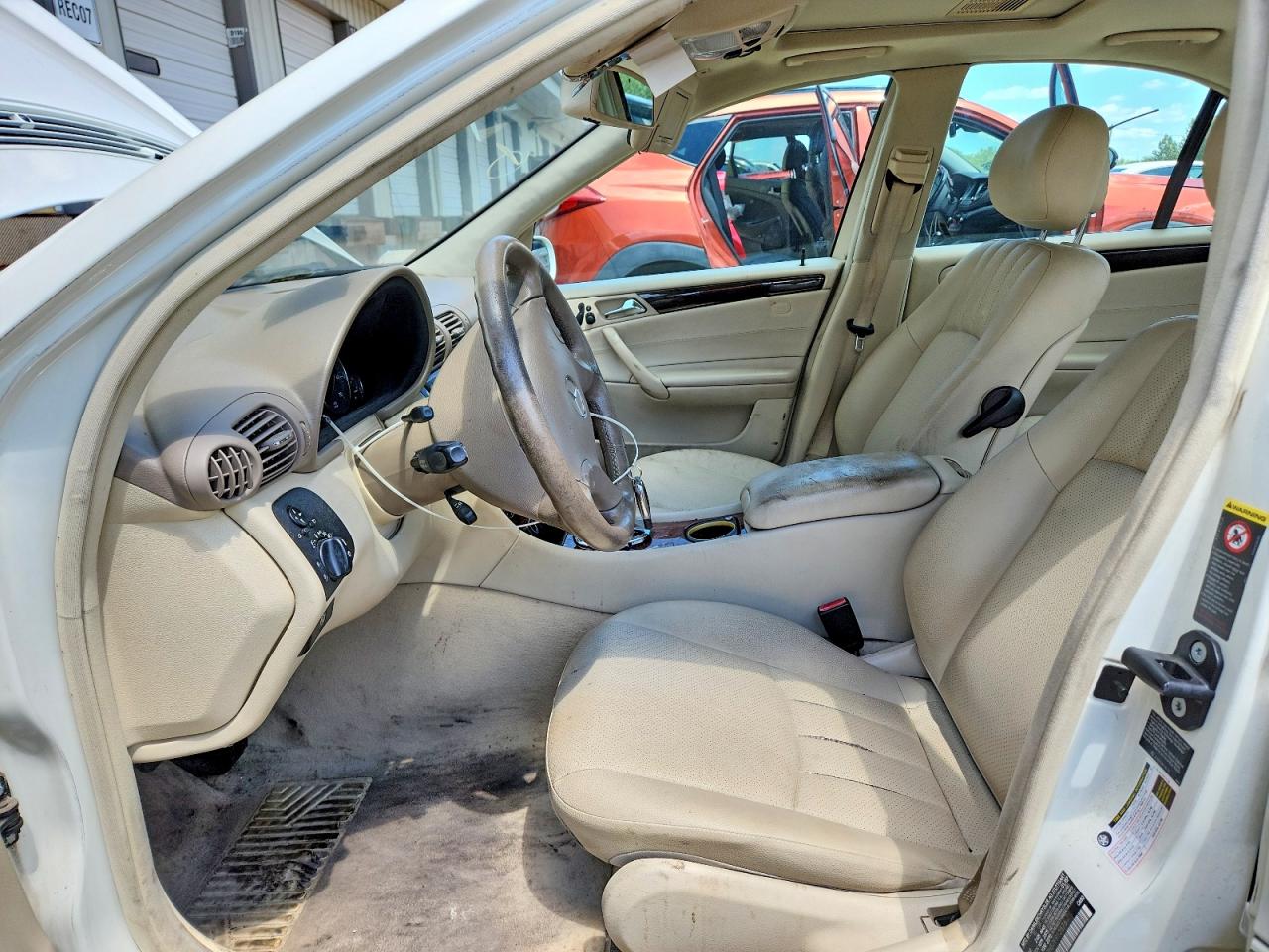 2007 Mercedes-benz C 280 4matic White vin: WDBRF92H57F912576