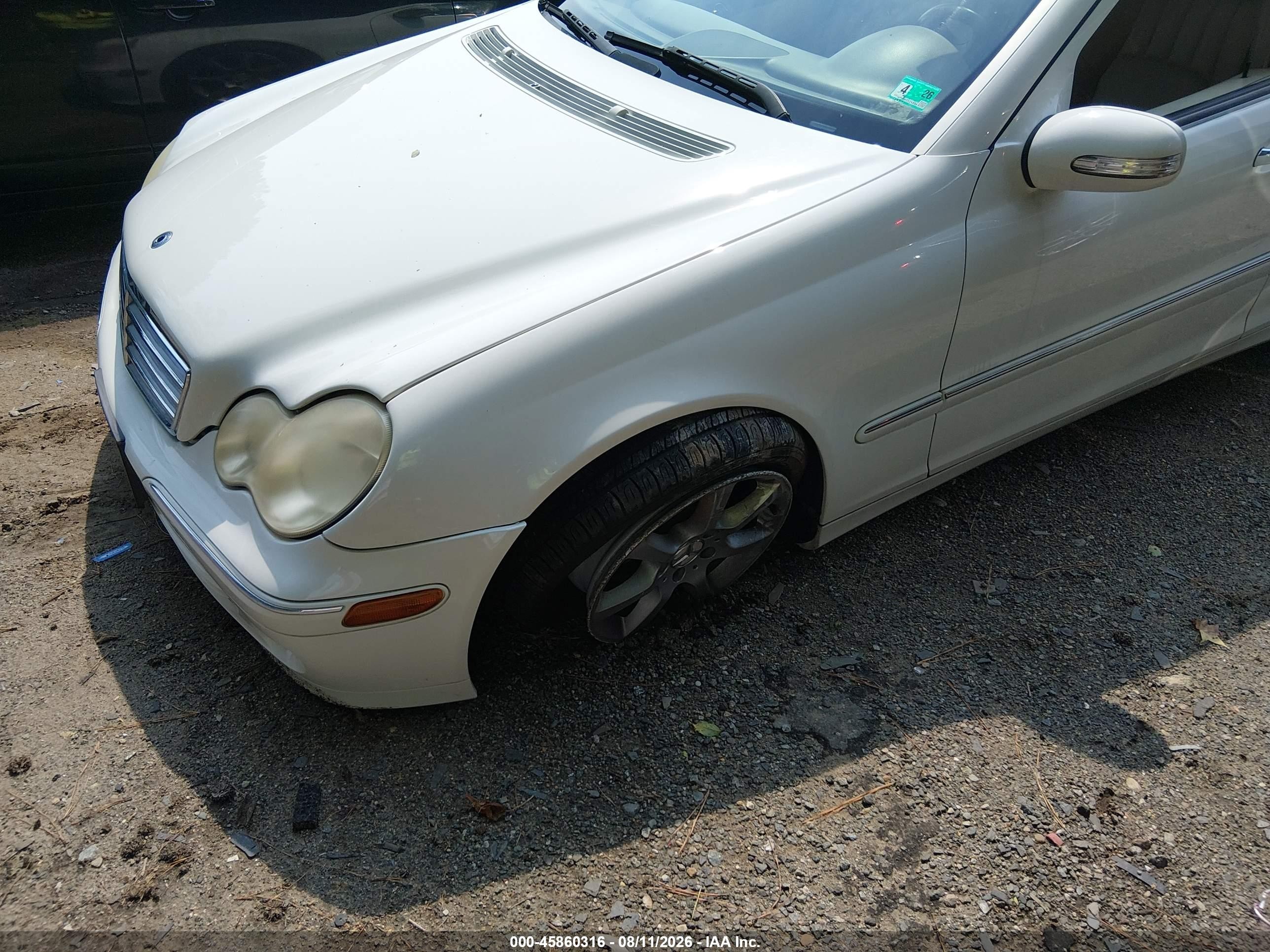 2007 Mercedes-benz C 280 Luxury 4matic White vin: WDBRF92H57F913985