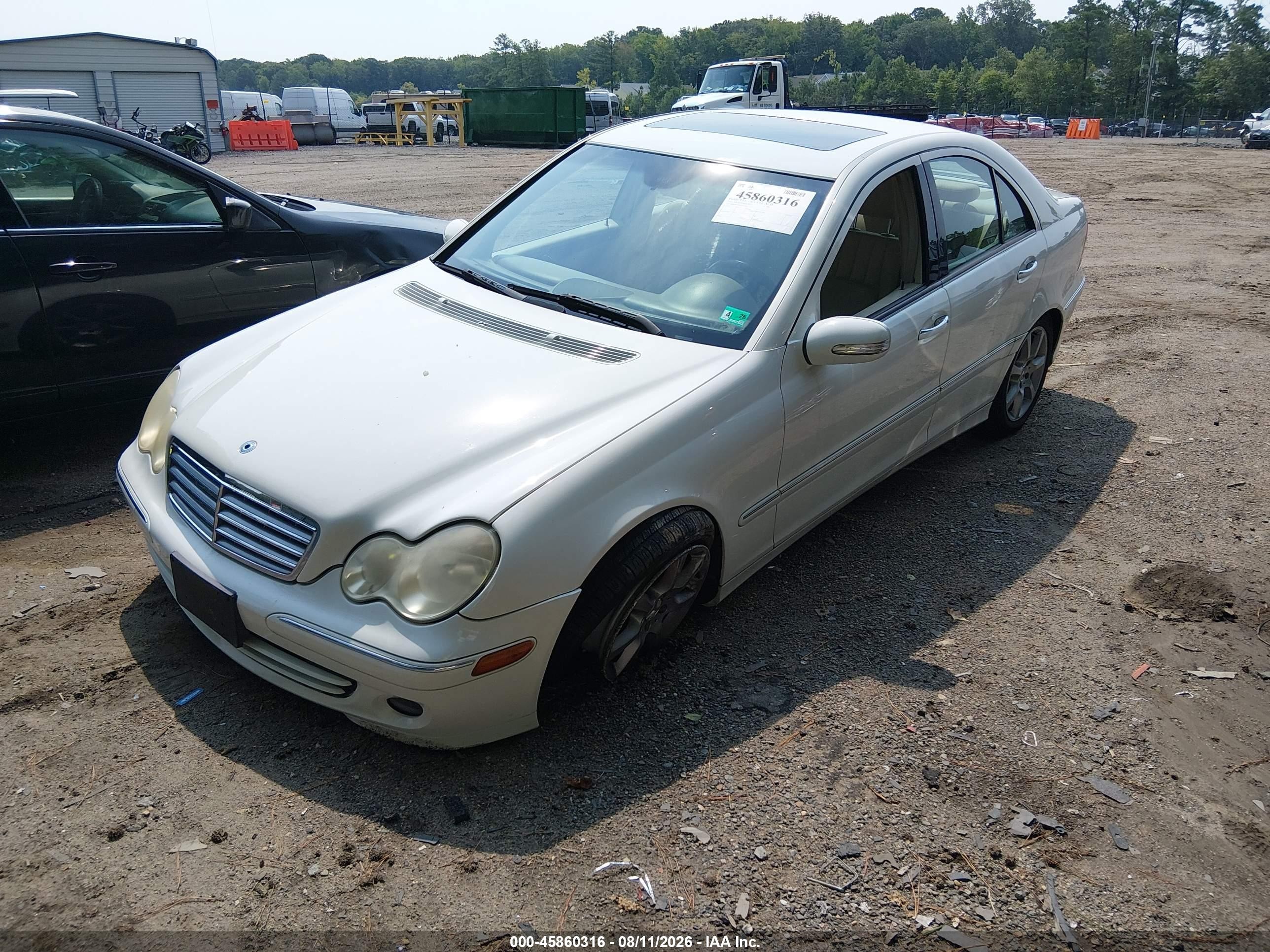 2007 Mercedes-benz C 280 Luxury 4matic White vin: WDBRF92H57F913985