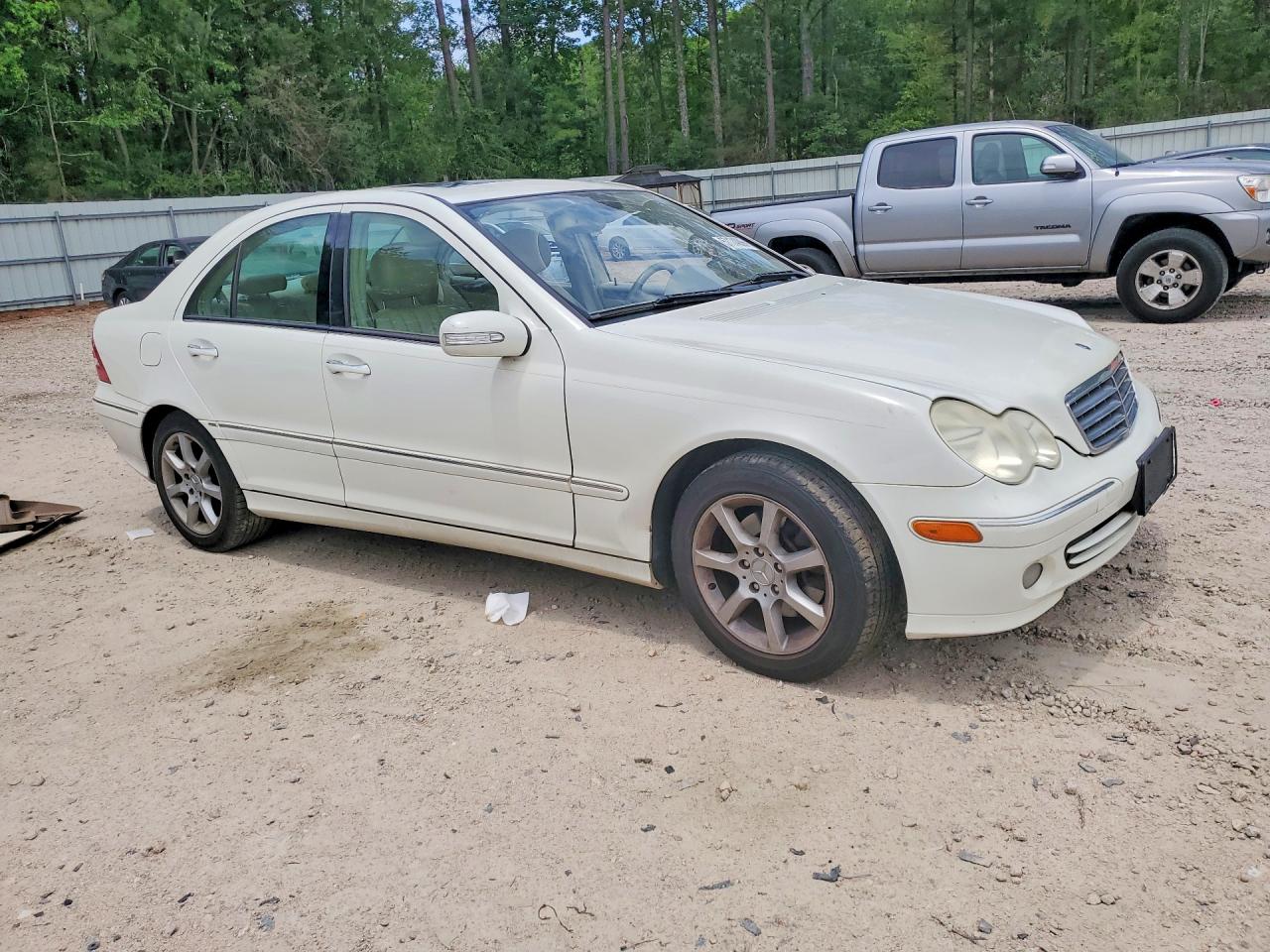2007 Mercedes-benz C 280 4matic White vin: WDBRF92H57F914781