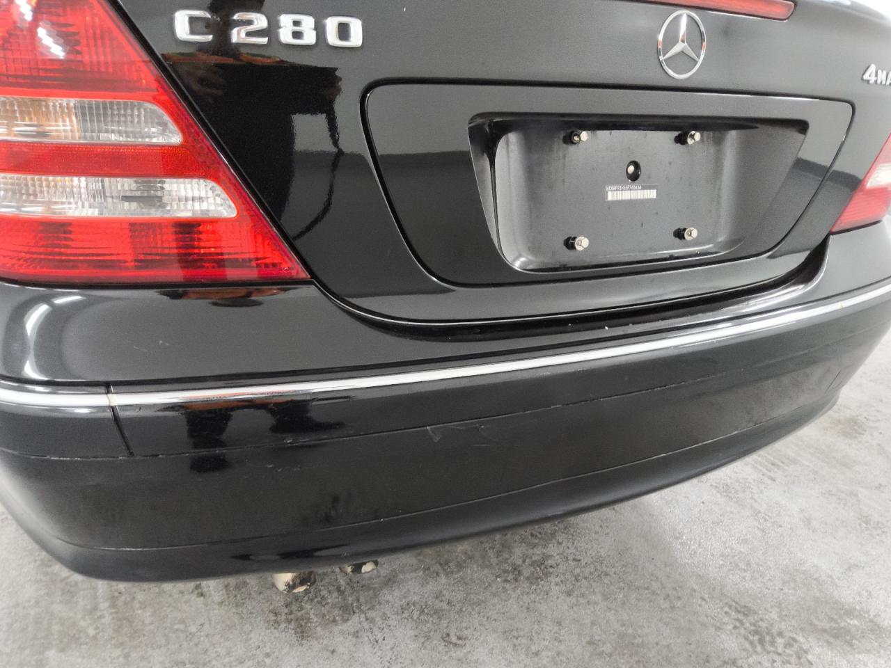 2006 Mercedes-benz C 280 4matic Black vin: WDBRF92H66F765666 Damage: Rear Bumper/Cover, Scraped, 7 To 8 Inches