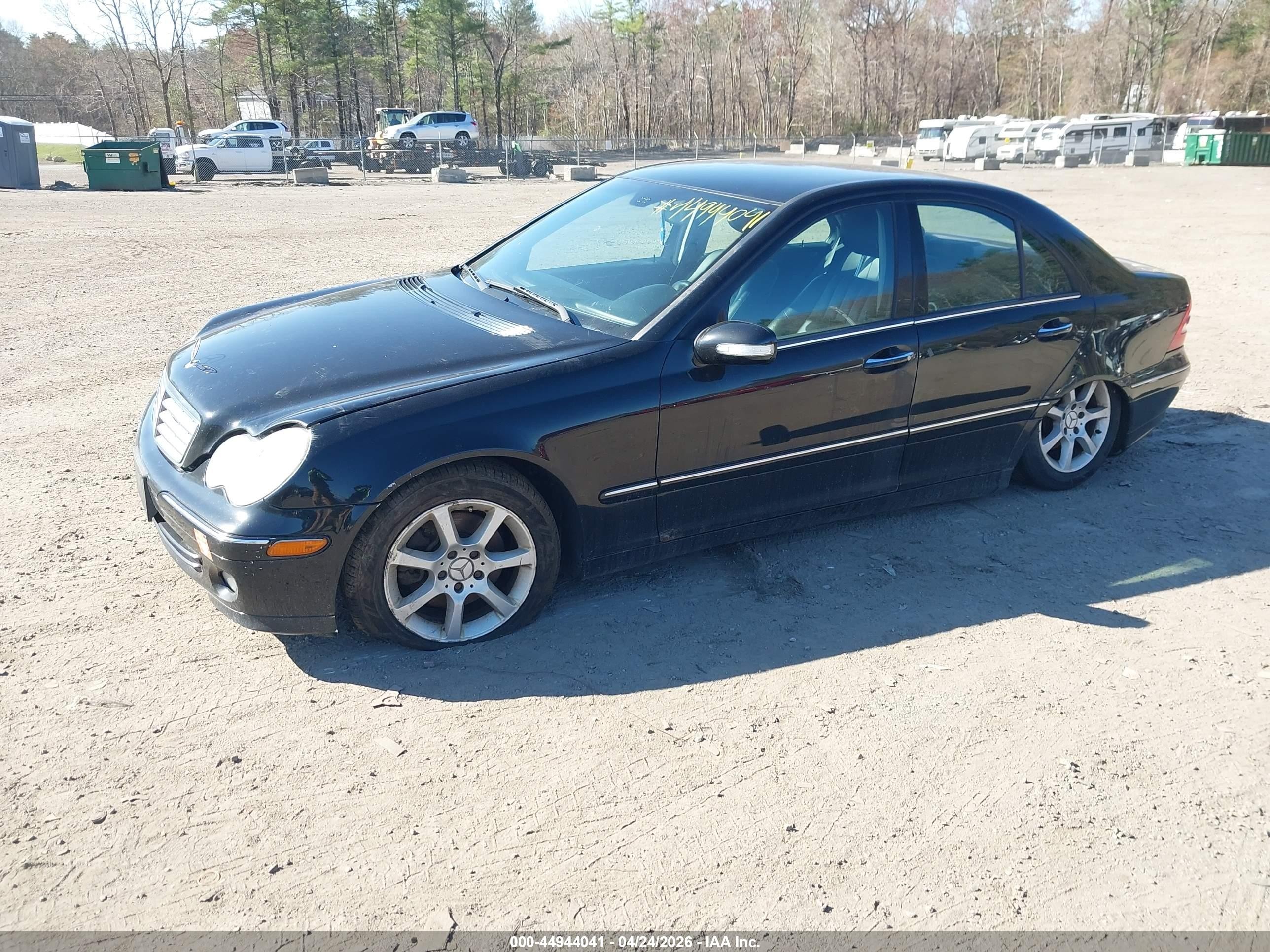 2007 Mercedes-benz C 280 Luxury 4matic Black vin: WDBRF92H77F921716