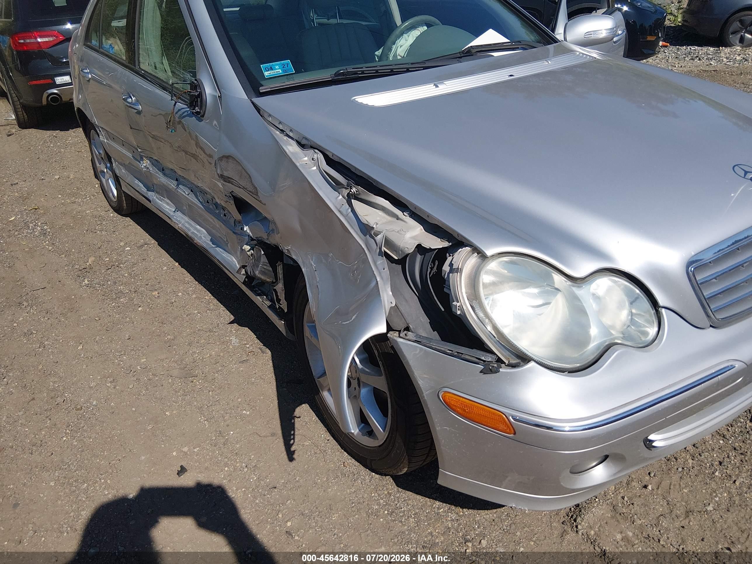 2007 Mercedes-benz C 280 Luxury 4matic Silver vin: WDBRF92H77F927533