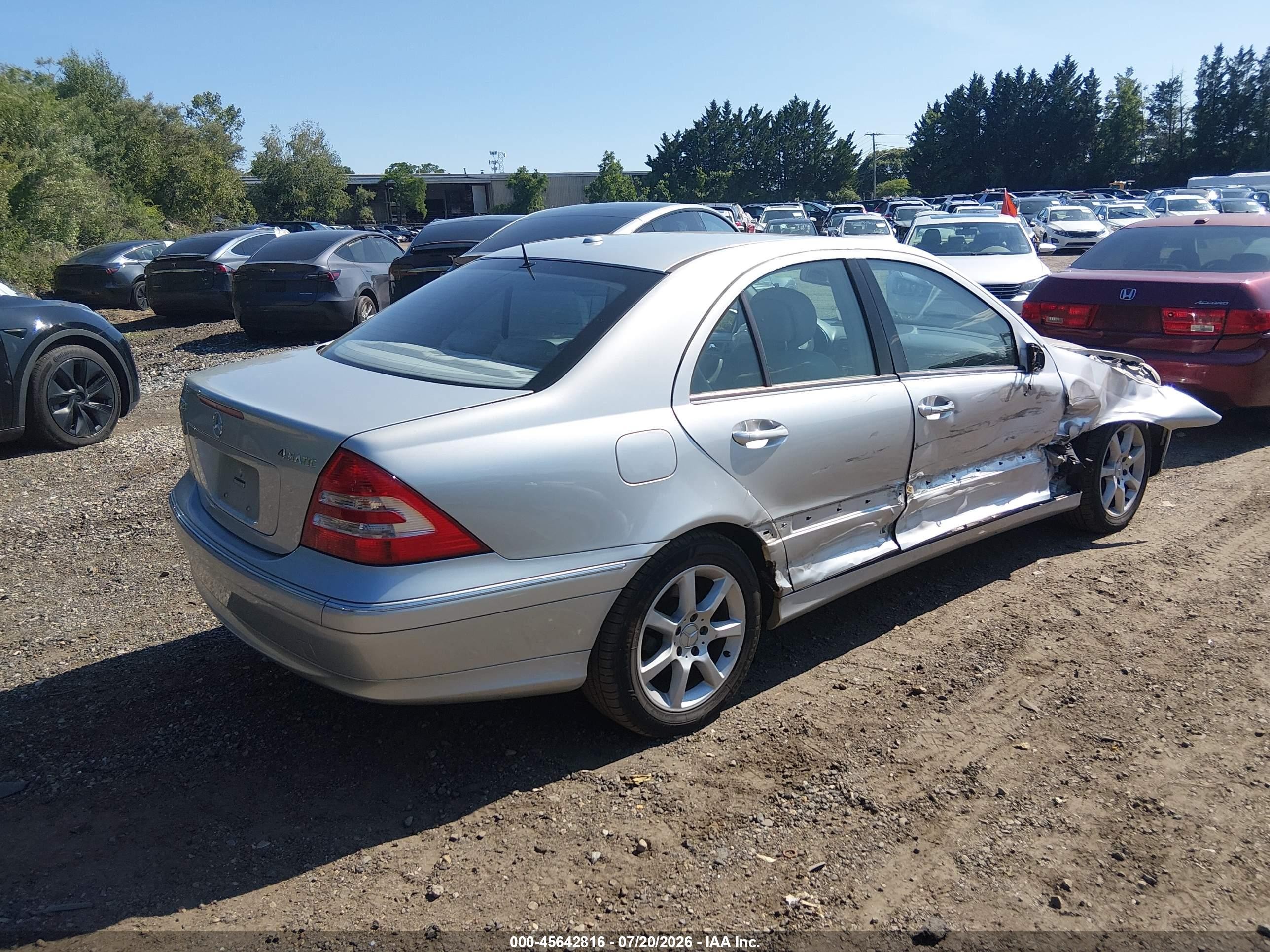 2007 Mercedes-benz C 280 Luxury 4matic Silver vin: WDBRF92H77F927533
