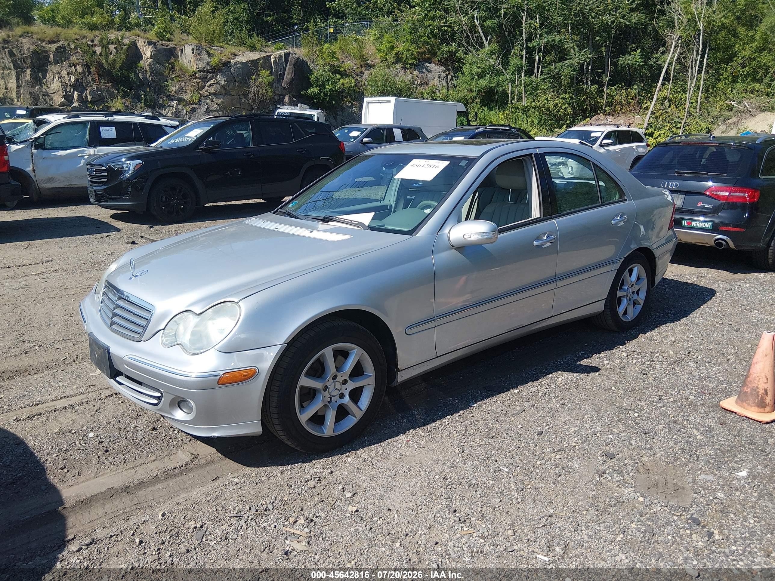2007 Mercedes-benz C 280 Luxury 4matic Silver vin: WDBRF92H77F927533