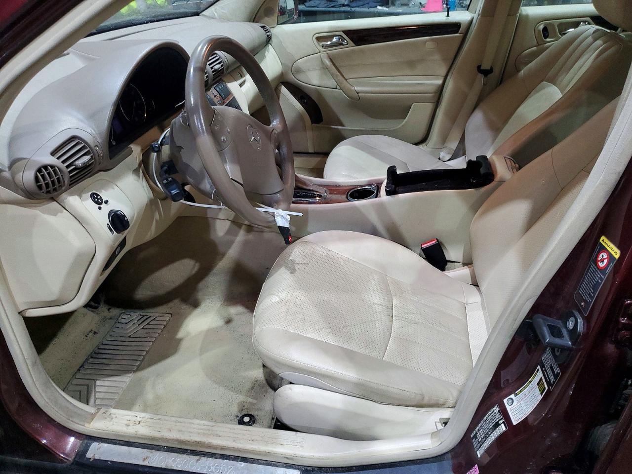 2006 Mercedes-benz C 280 4matic Burgundy vin: WDBRF92H86F767676