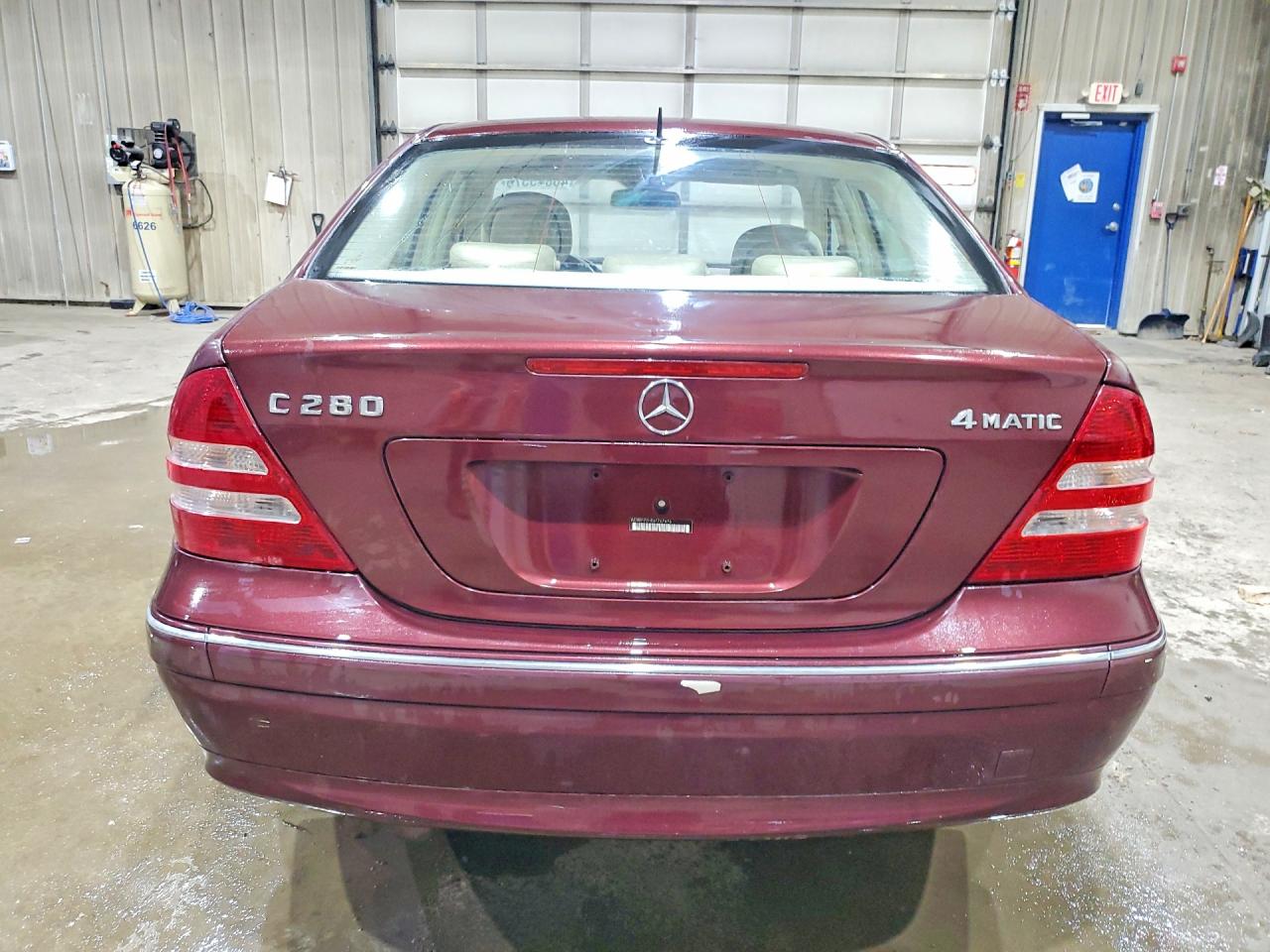 2006 Mercedes-benz C 280 4matic Burgundy vin: WDBRF92H86F767676