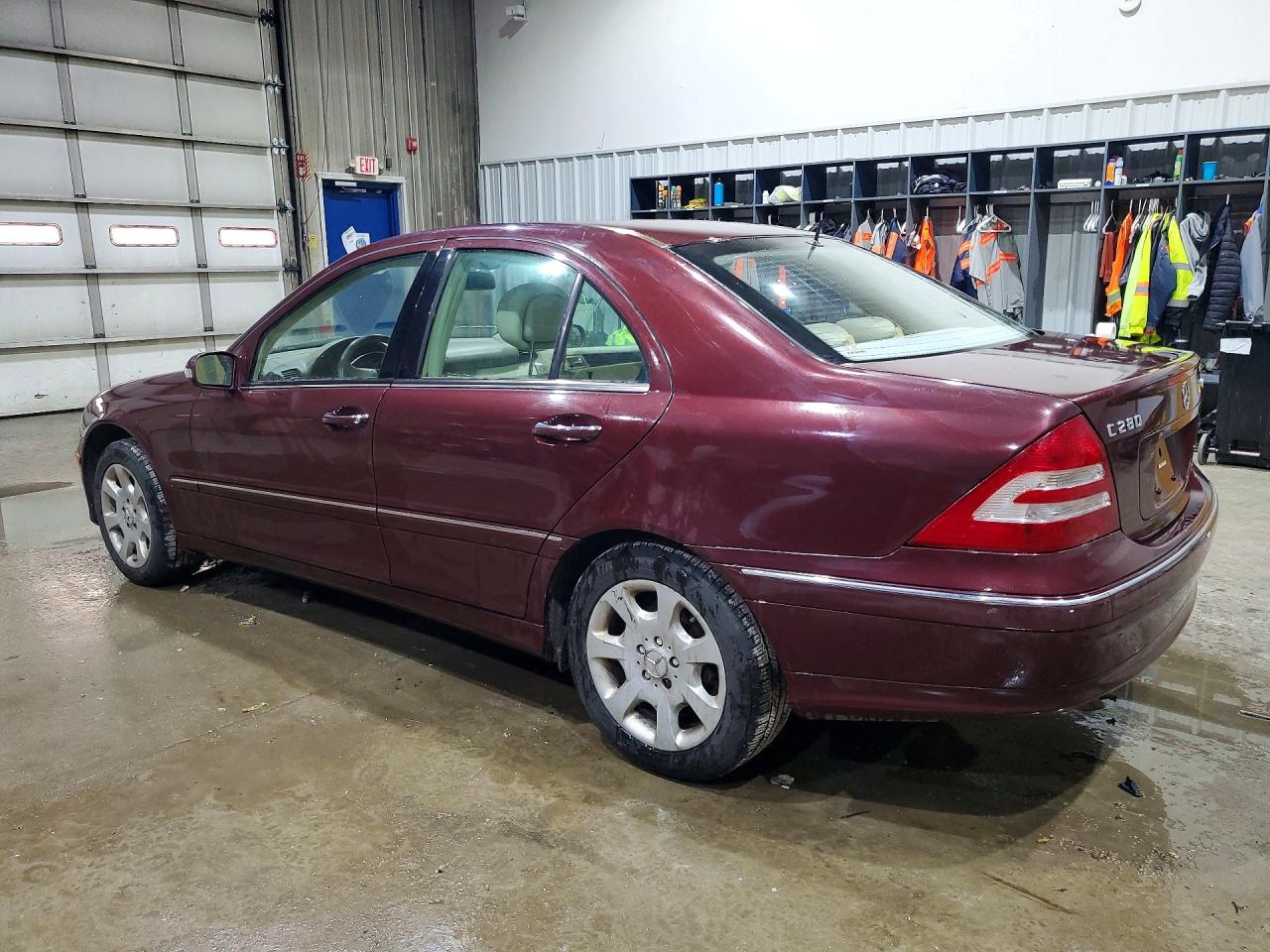 2006 Mercedes-benz C 280 4matic Burgundy vin: WDBRF92H86F767676