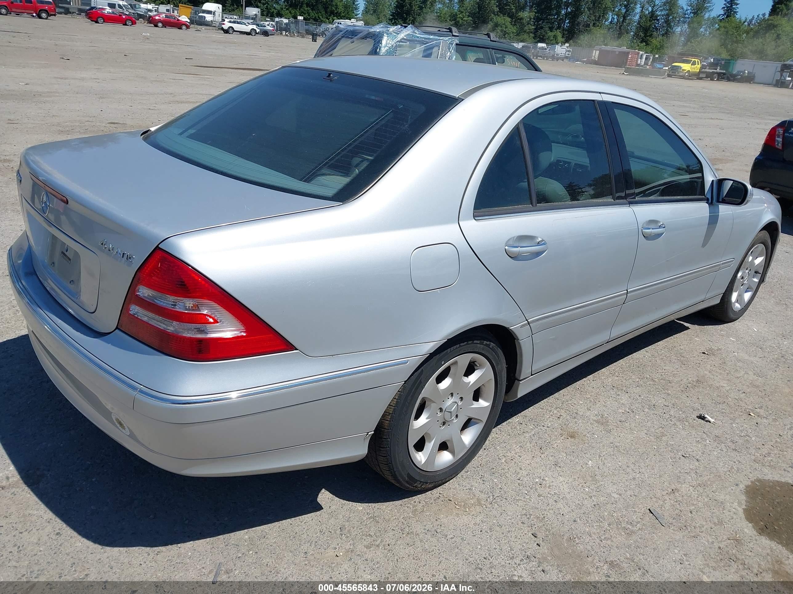 2006 Mercedes-benz C 280 Luxury 4matic Silver vin: WDBRF92H86F810154