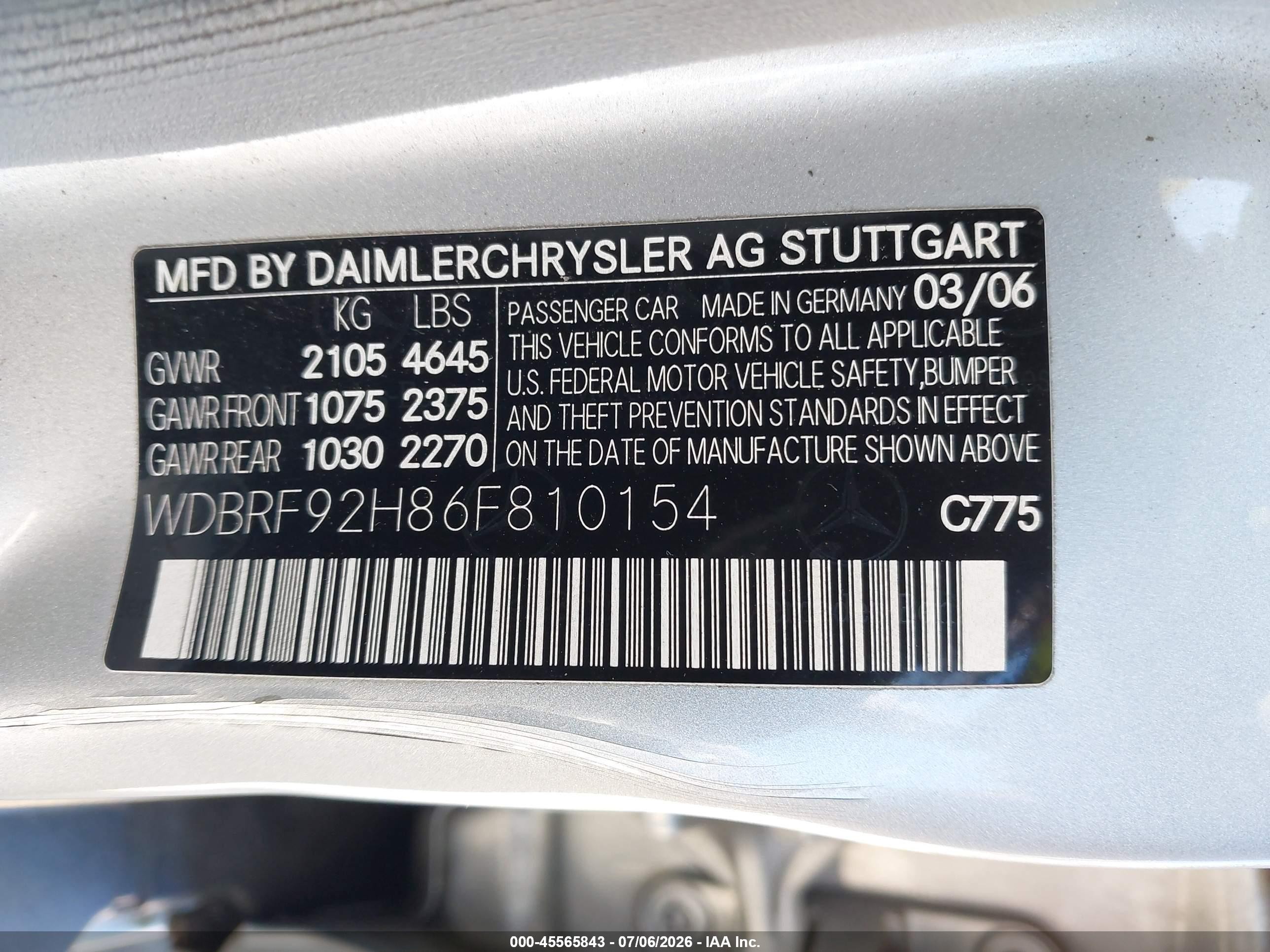 2006 Mercedes-benz C 280 Luxury 4matic Silver vin: WDBRF92H86F810154