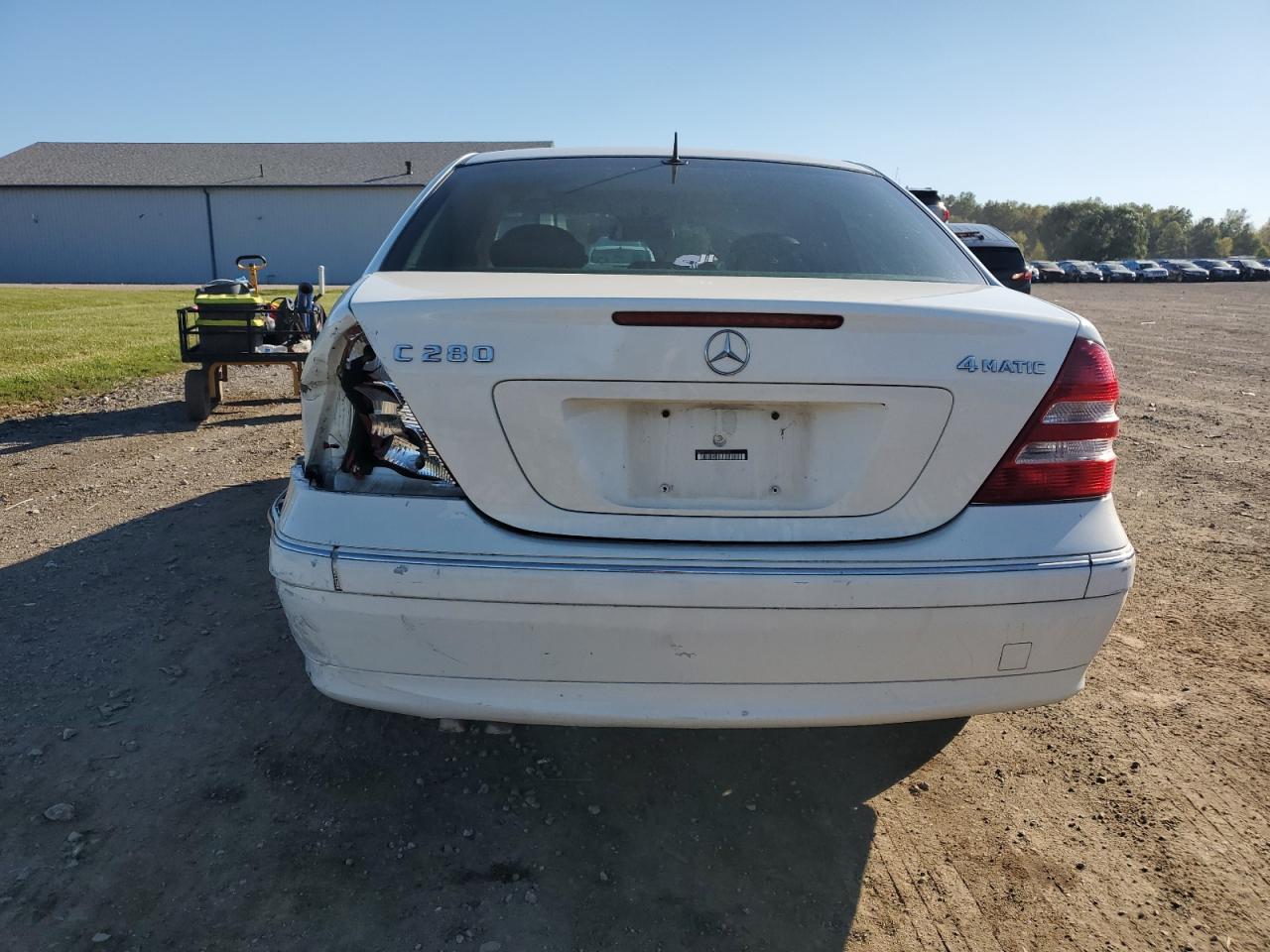 2006 Mercedes-benz C 280 4matic White vin: WDBRF92H86F810218